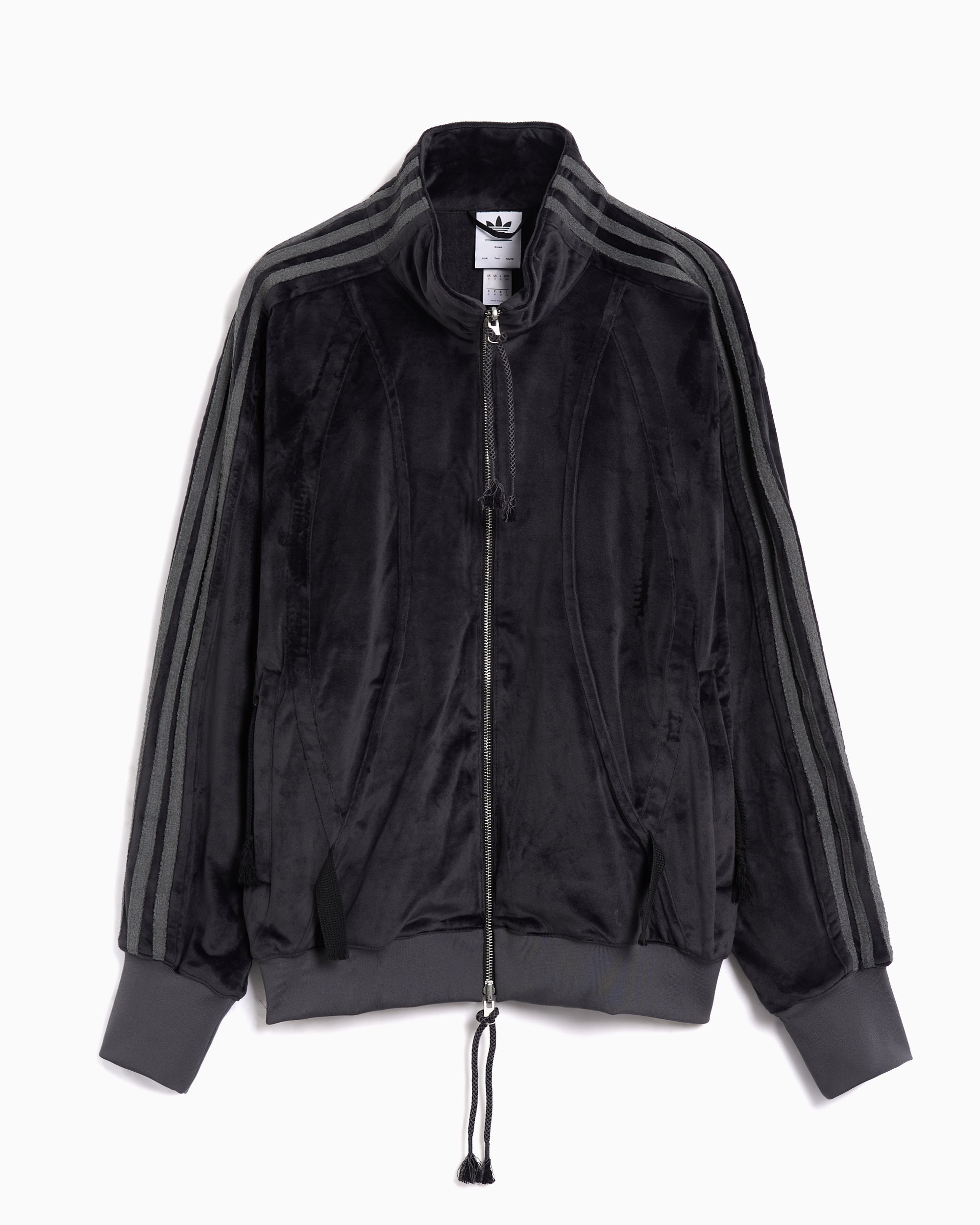 ネコ11 adidas ベロアジャケット ブラック S/M SST アディカラー ベロア トラックトップ / ジャージ / トラック