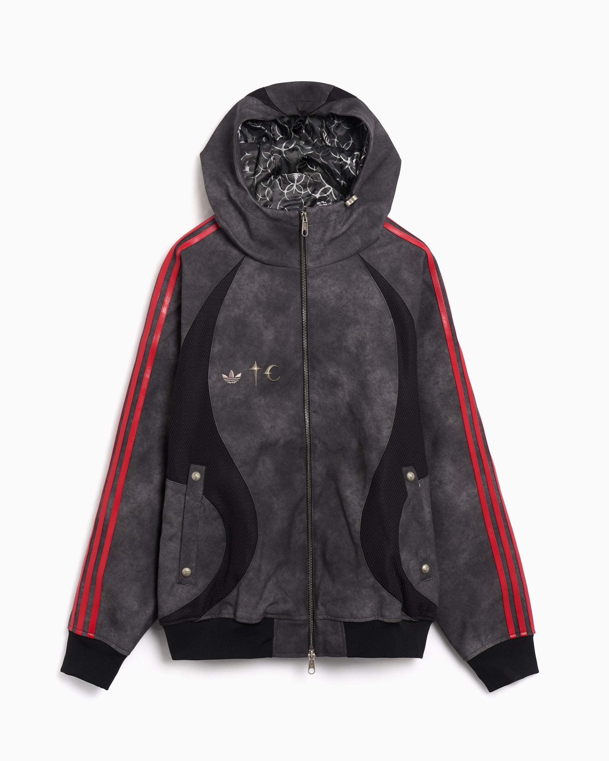 Jackets Coats adidas Originals x Thug Club Teamgeist Logo Relaxed Men's Leather Jacket - KC2222