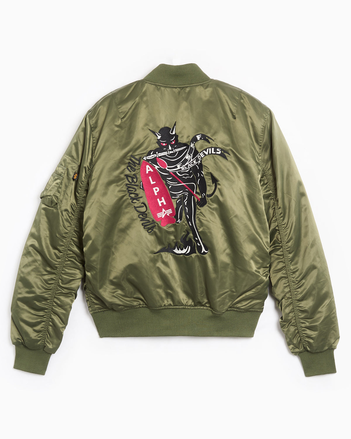 Jackets Coats Alpha Industries MA-1 Black Devils with Patches Men's Bomber - 268158-01