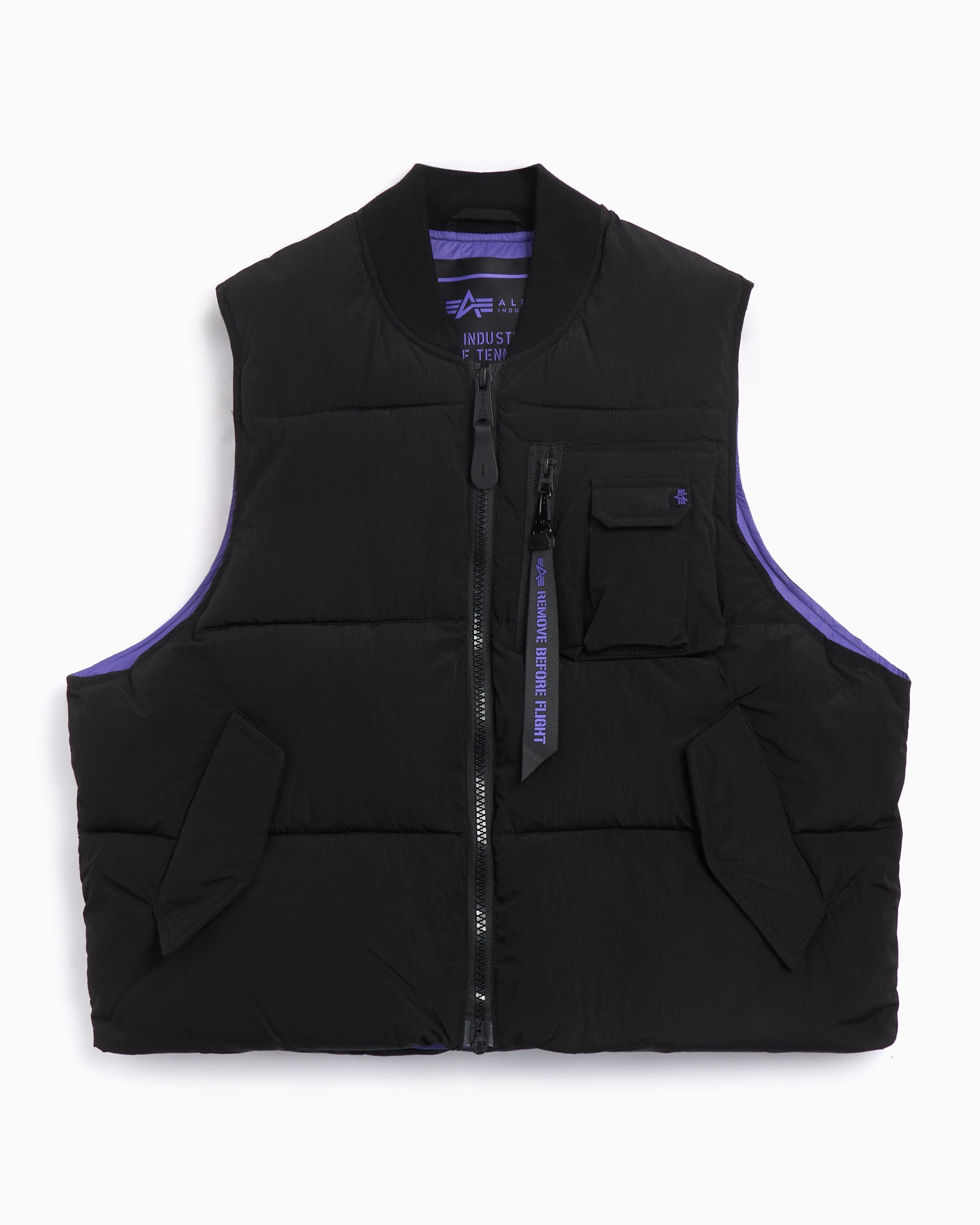 ALPHA VEST FLYER'S MAN ネイビー USA製 L アルファ Alpha Industries MA-1 Men's Puffer Vest Men's Vest