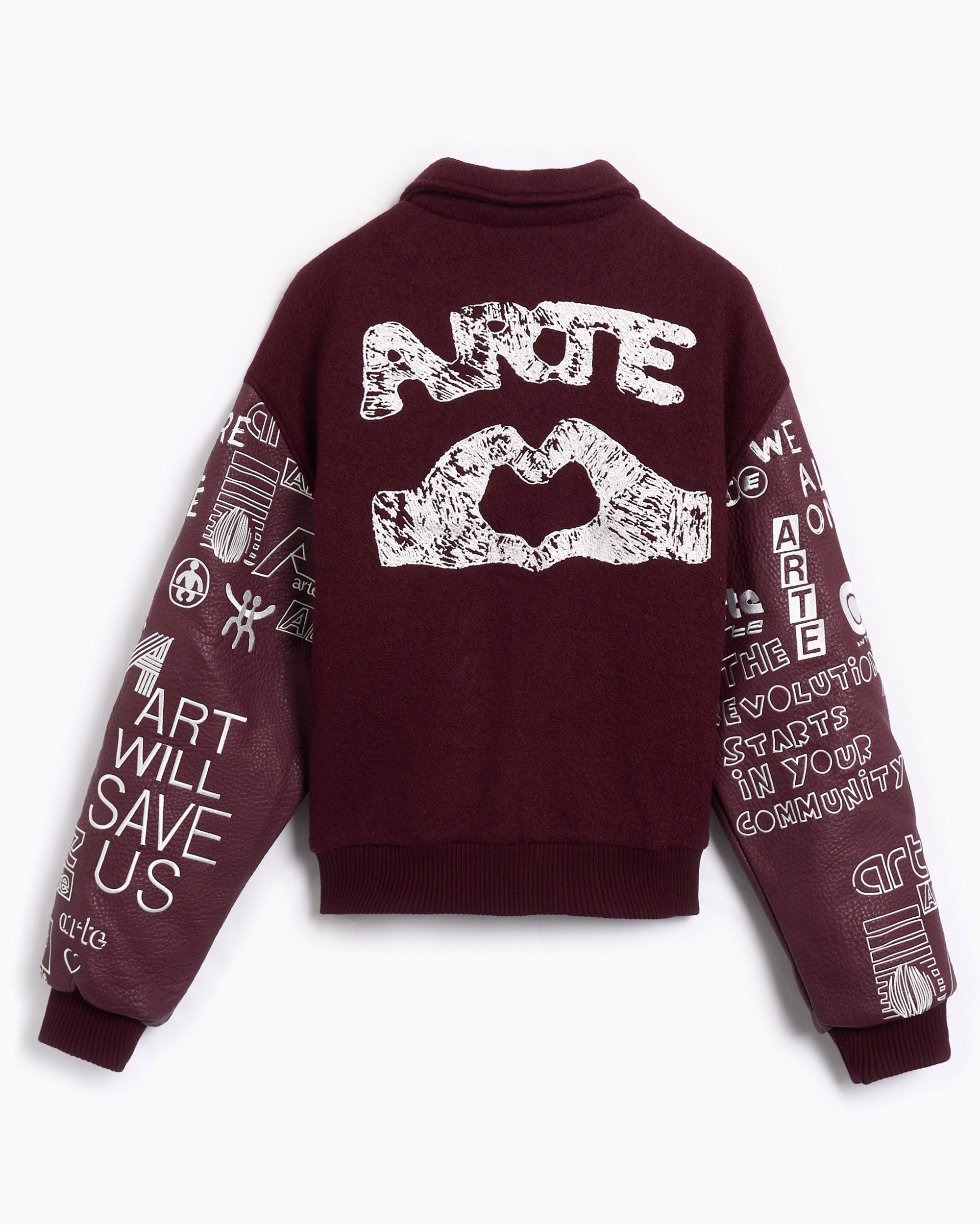 Arte Antwerp Art Saves College Graphic Men's Varsity Jacket