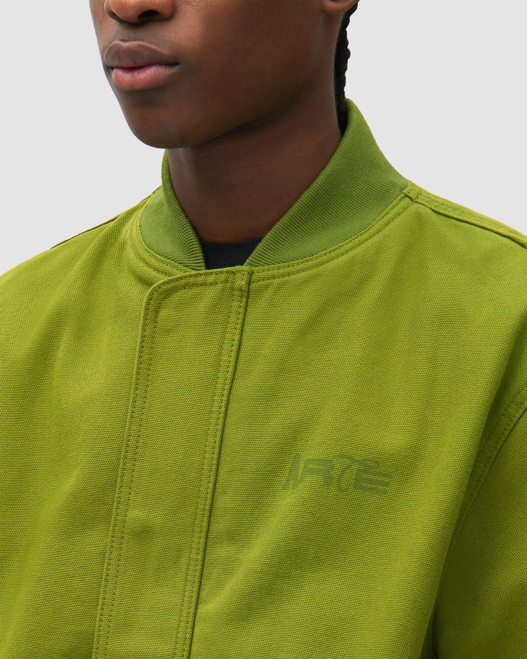 Jackets Coats Arte Antwerp Canvas Panel Logo Men's Bomber - AW26-197J-Green