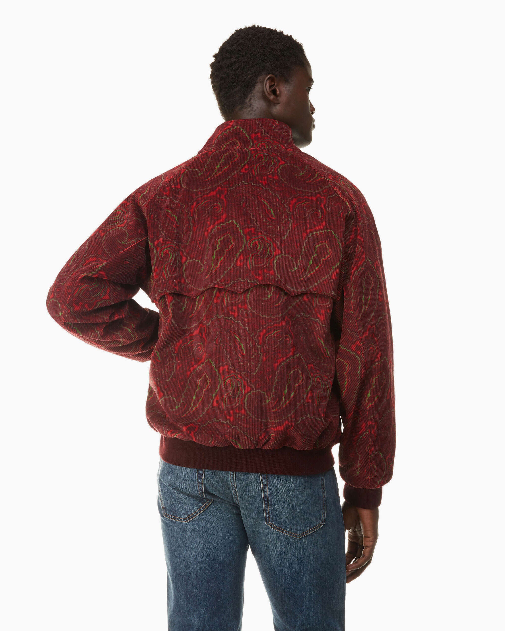 ブルゾン NEEDLES X BARACUTA G9 38 BLACK CORDUROY Baracuta x Needles G9 Printed Corduroy Men's Jacket