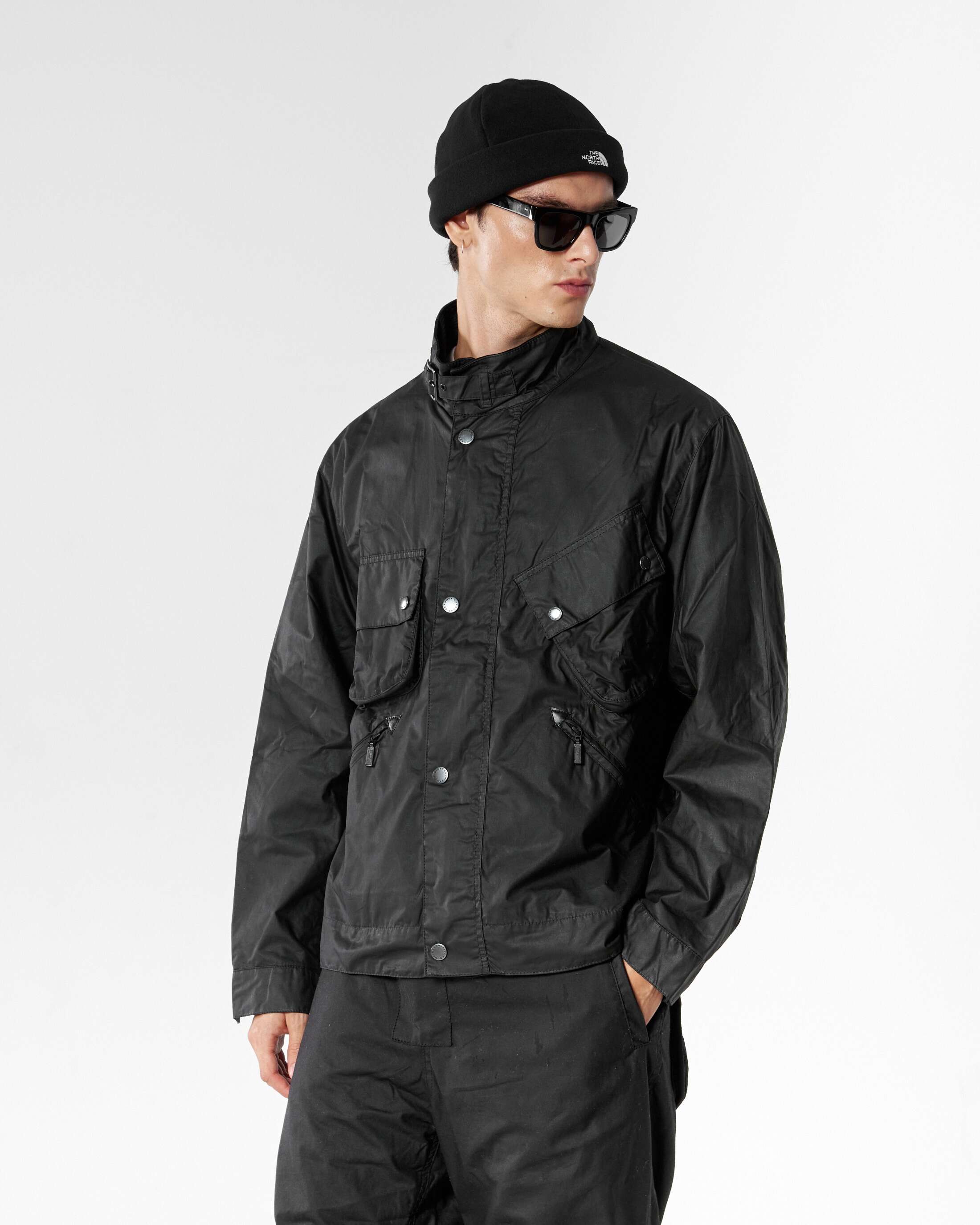 Barbour×Engineered Garmentsブラック　ジャケット Barbour International x Engineered Garments Lincoln Wax Men's Jacket