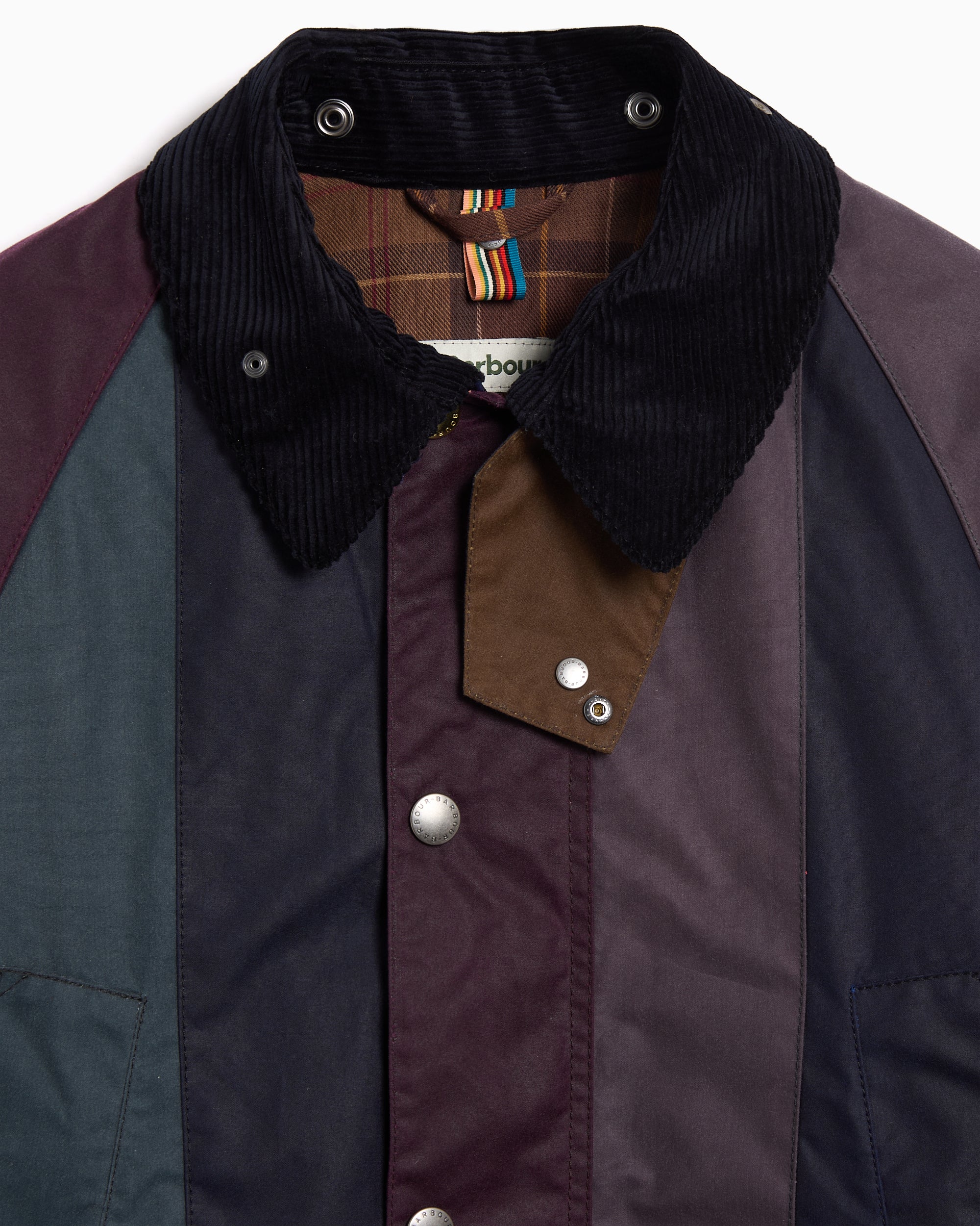 Barbour x Paul Smith OS Bedale Wax Striped Oversize Men's Rain Jacket