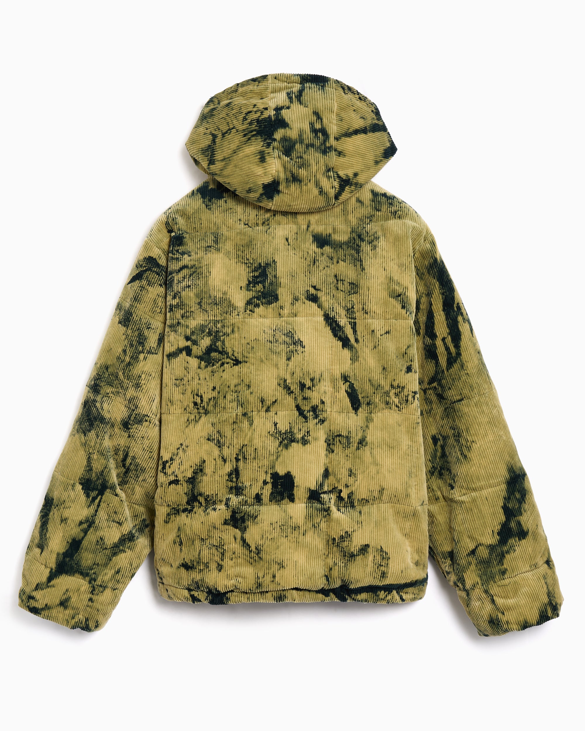 Jackets Coats Brain Dead Bleach Dyed Dimension Men's Down Jacket - BDF25O080045-OLIVE