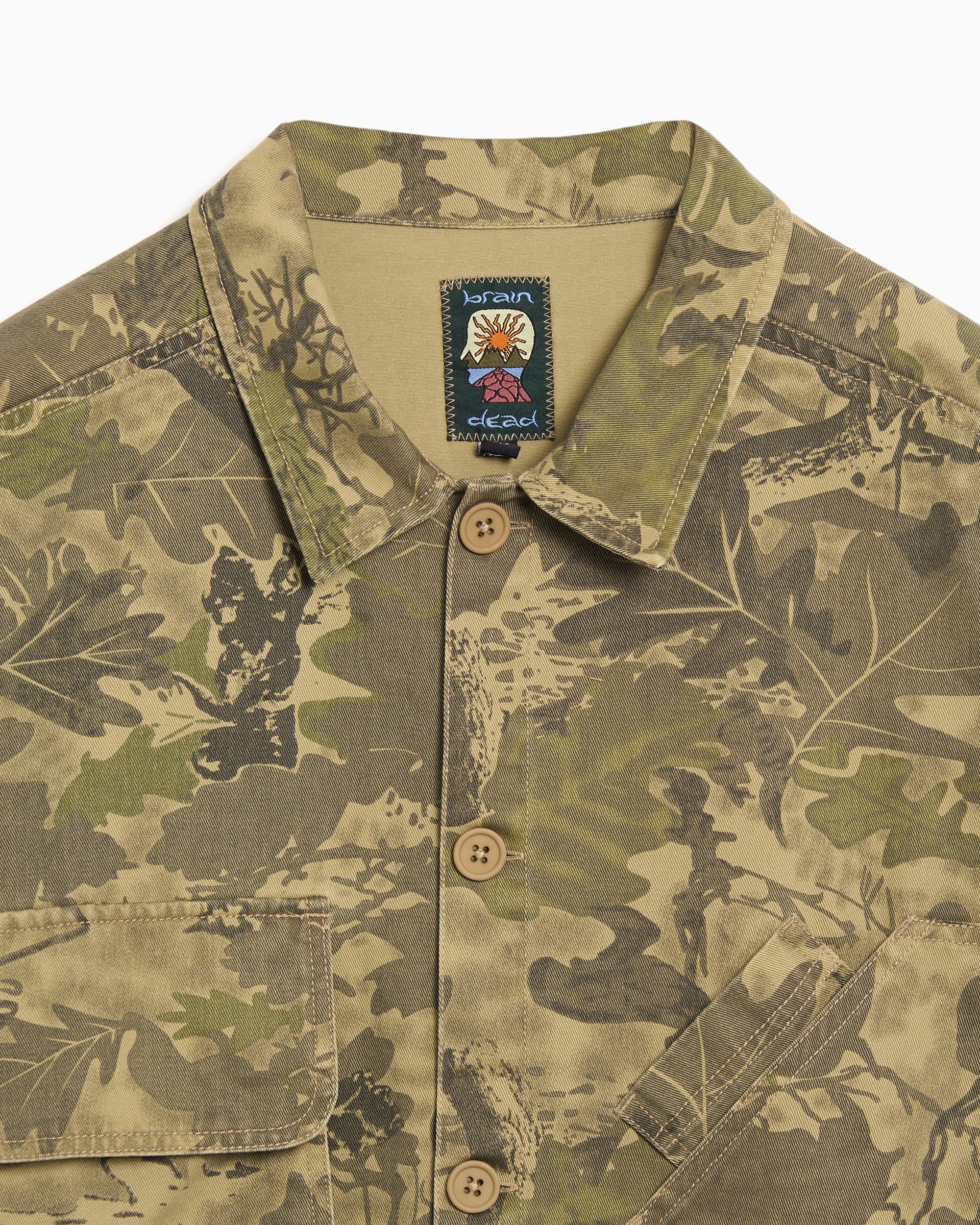 Brain Dead Military Camo Print Men's Work Jacket