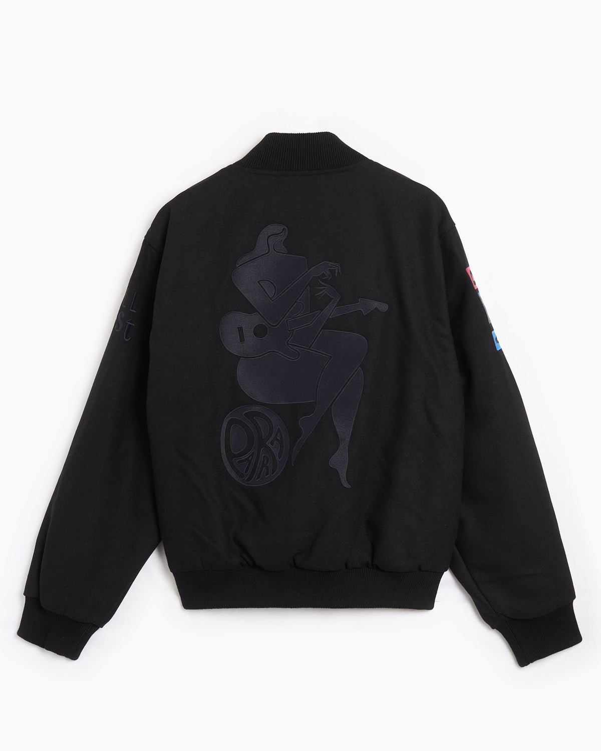 Jackets Coats by Parra All The Best Embroidered Relaxed Men's Varsity Jacket - 56355-Black