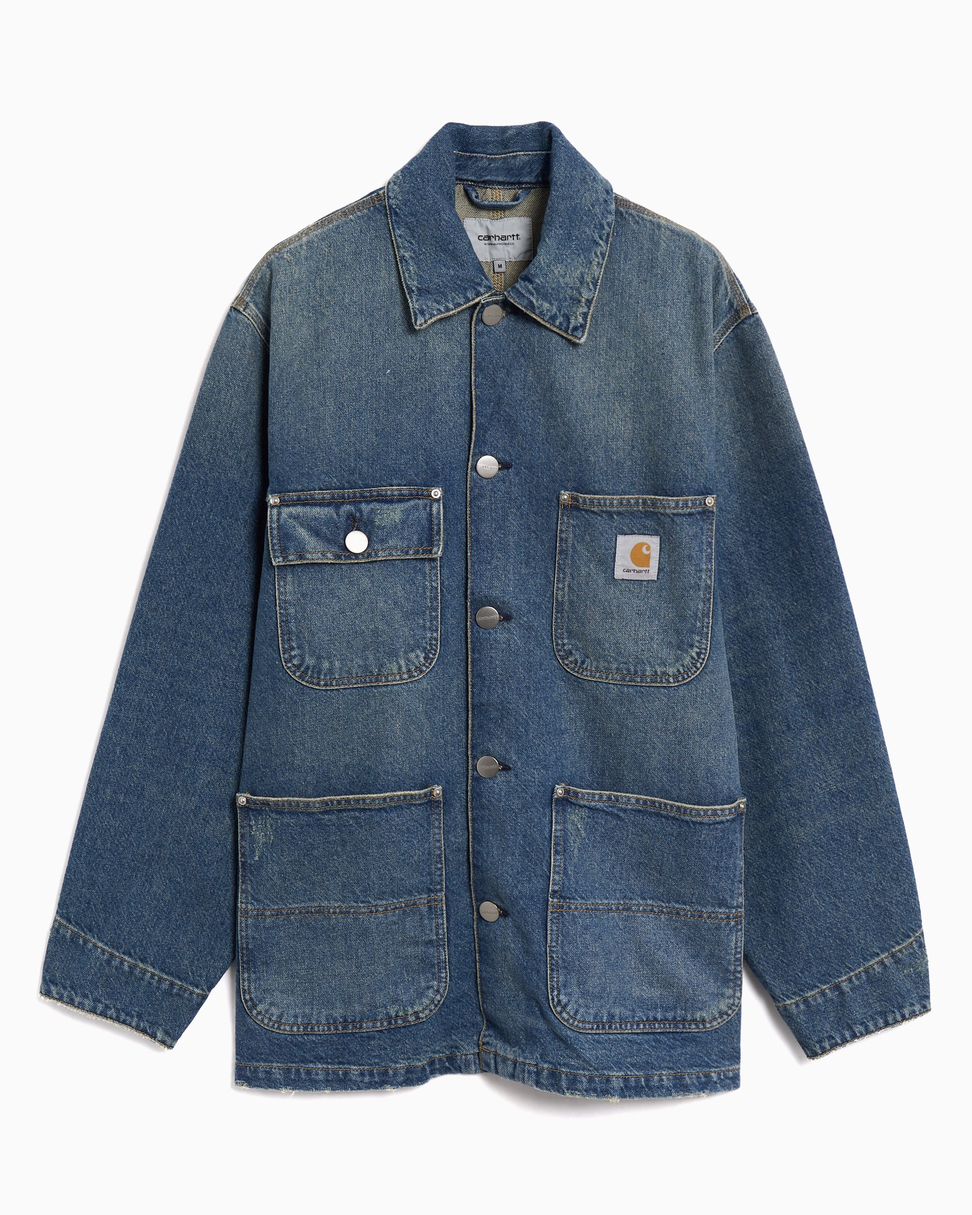 Jackets Coats Carhartt WIP Aden Chore Oversize Men's Denim Jacket - I036256-01B7