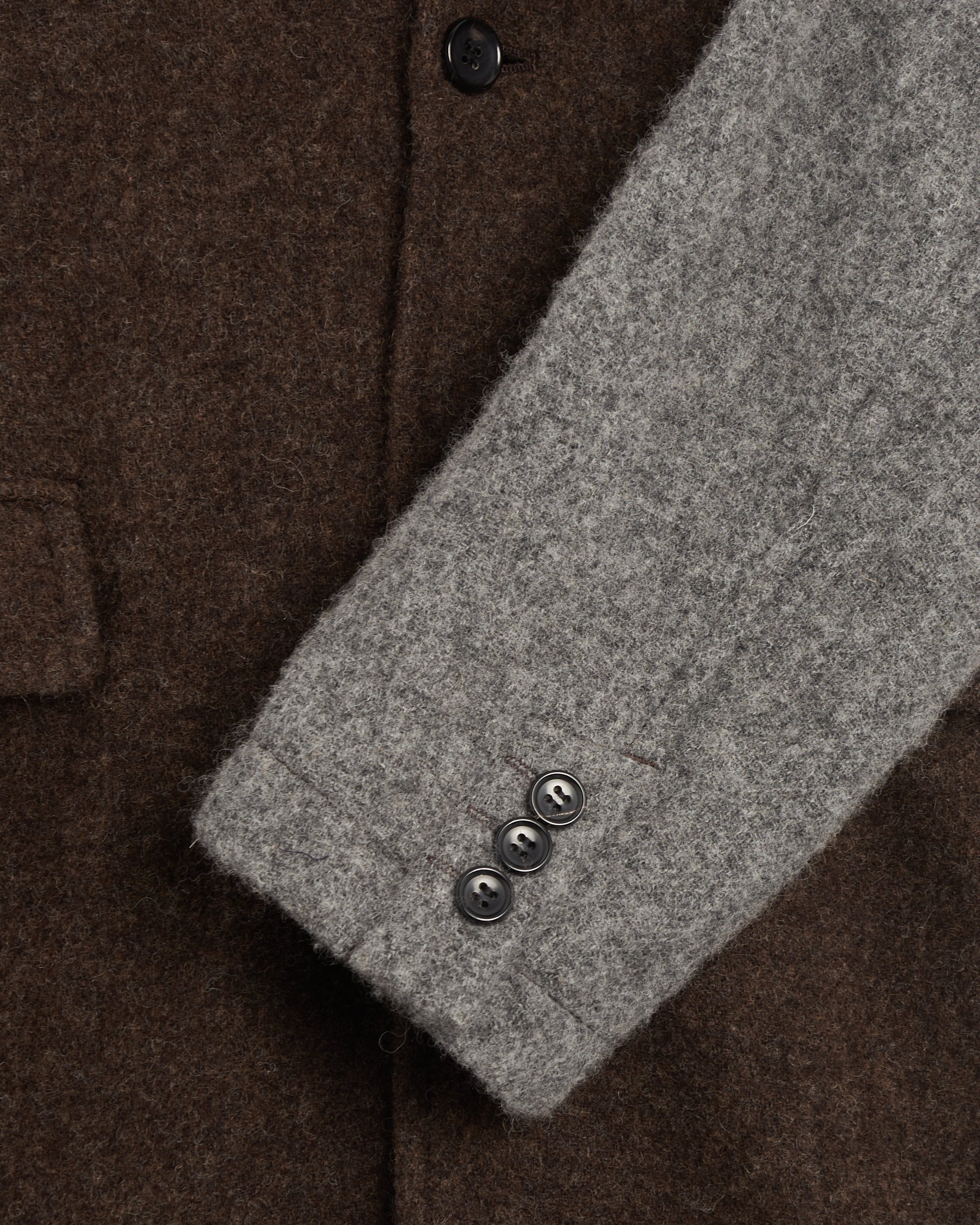 ジャケット・アウター tricot COMME des GARCONS Wool Blouson Tricot Comme des Garcons Black Wool Round Collar Jacket Tricot