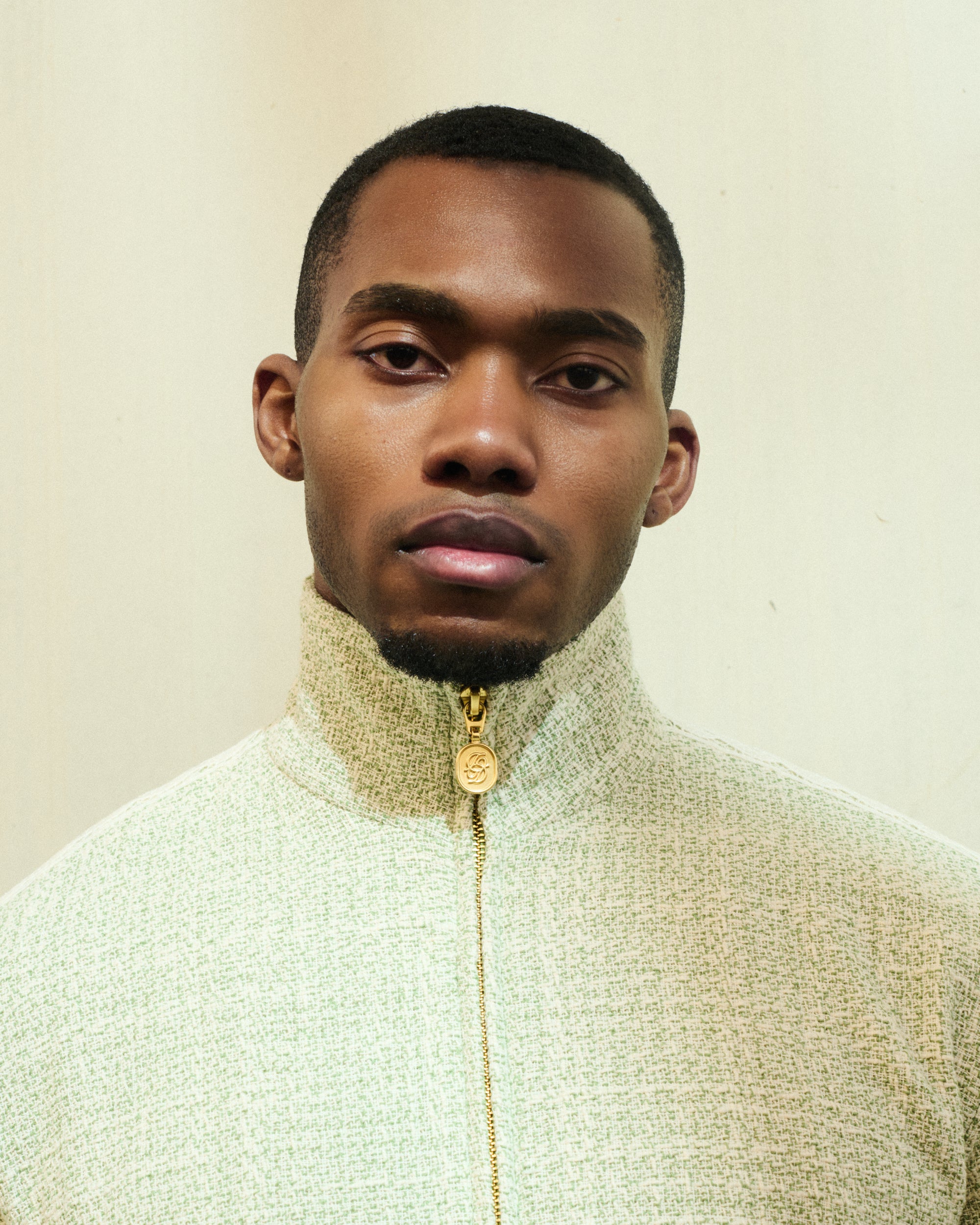 Drôle de Monsieur Men's Tweed Jacket Relaxed Men's Track Jacket