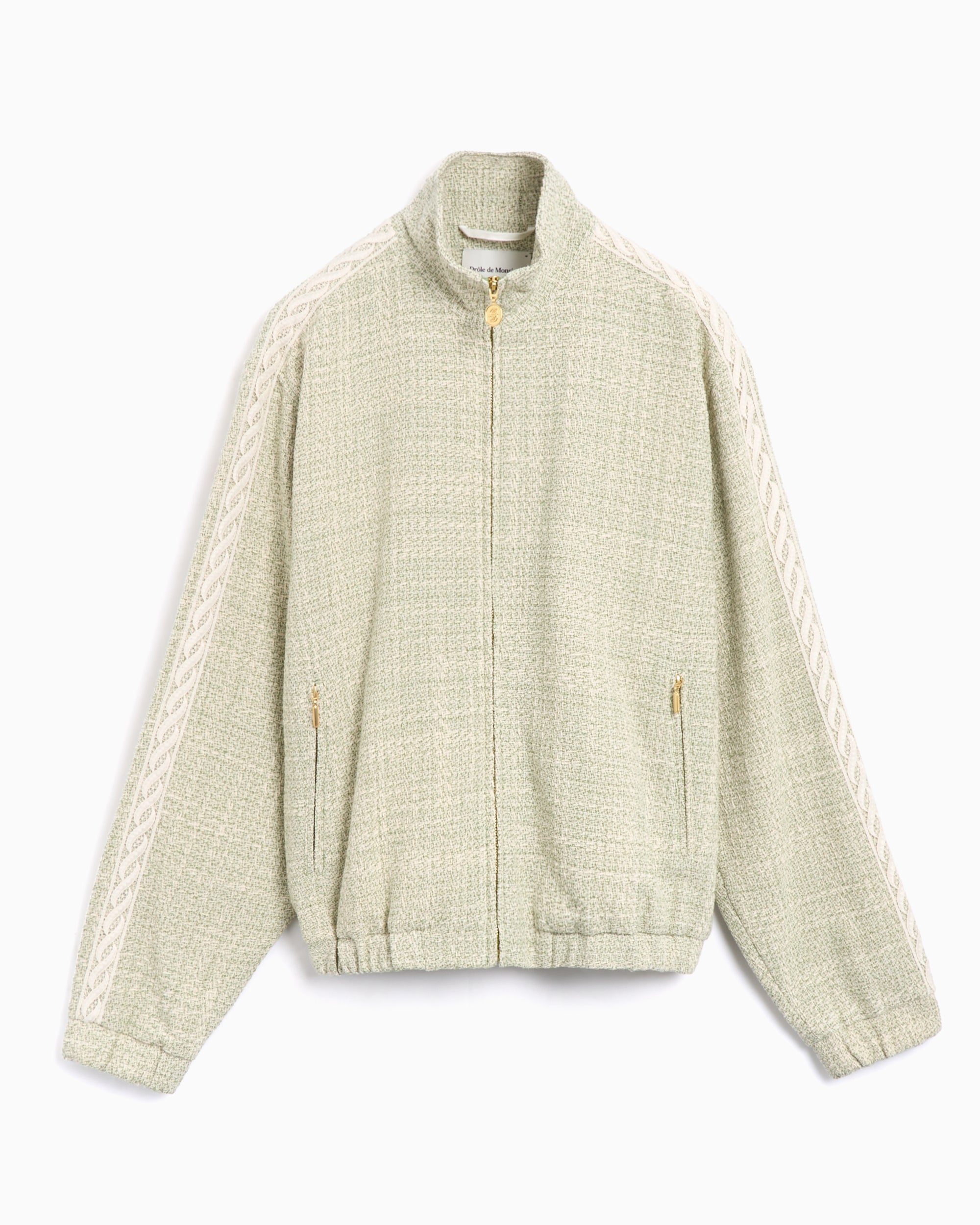 Drôle de Monsieur Men's Tweed Jacket Relaxed Men's Track Jacket