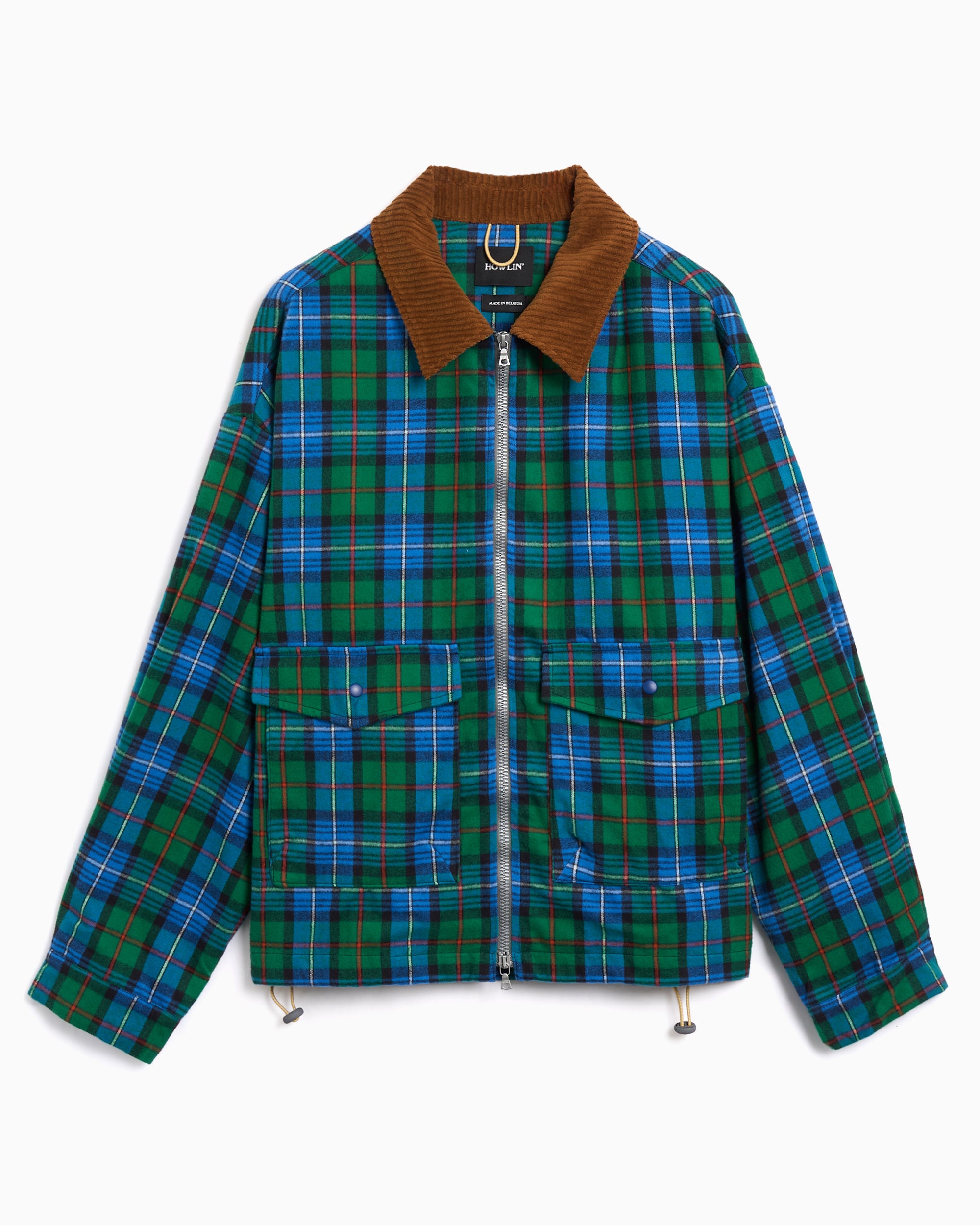 Jackets Coats Howlin' Swing Plaid Boxy Men's Light Jacket - Boxy-Swing-Jacket-Cord-Neck-Tartan