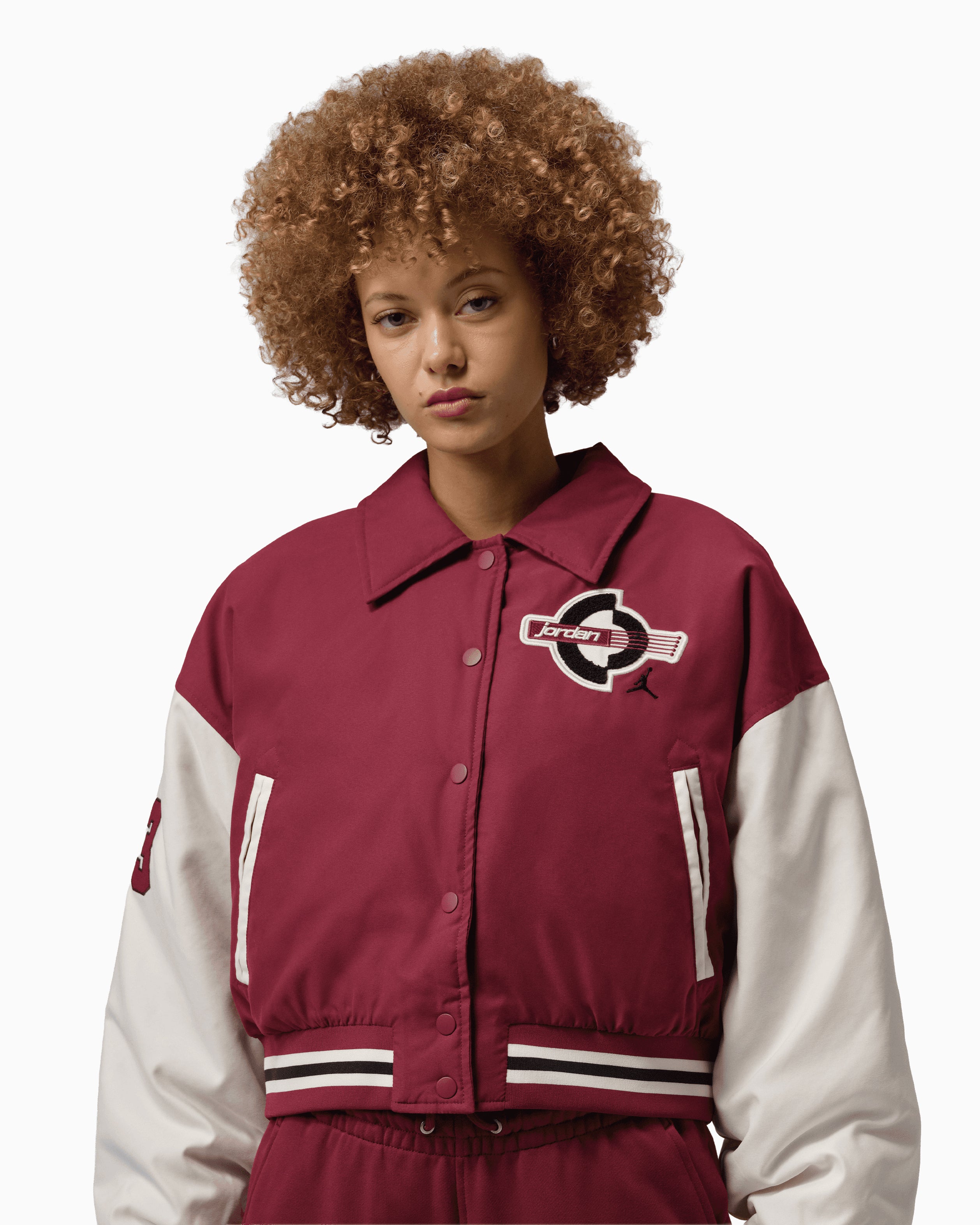 Jordan Brooklyn Therma-FIT Logo Boxy Women's Varsity Jacket