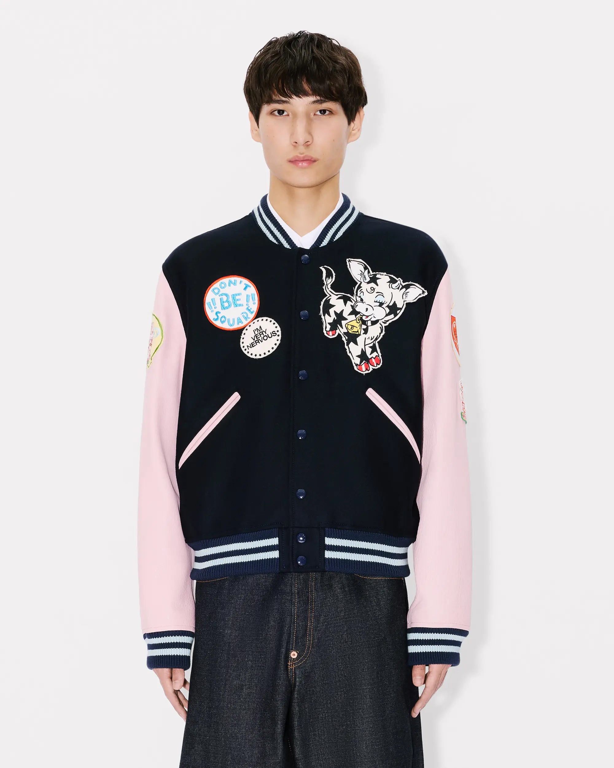 Jackets Coats Kenzo "Badges" Embroidered Boxy Men's Bomber - FG55BL1839ON-76