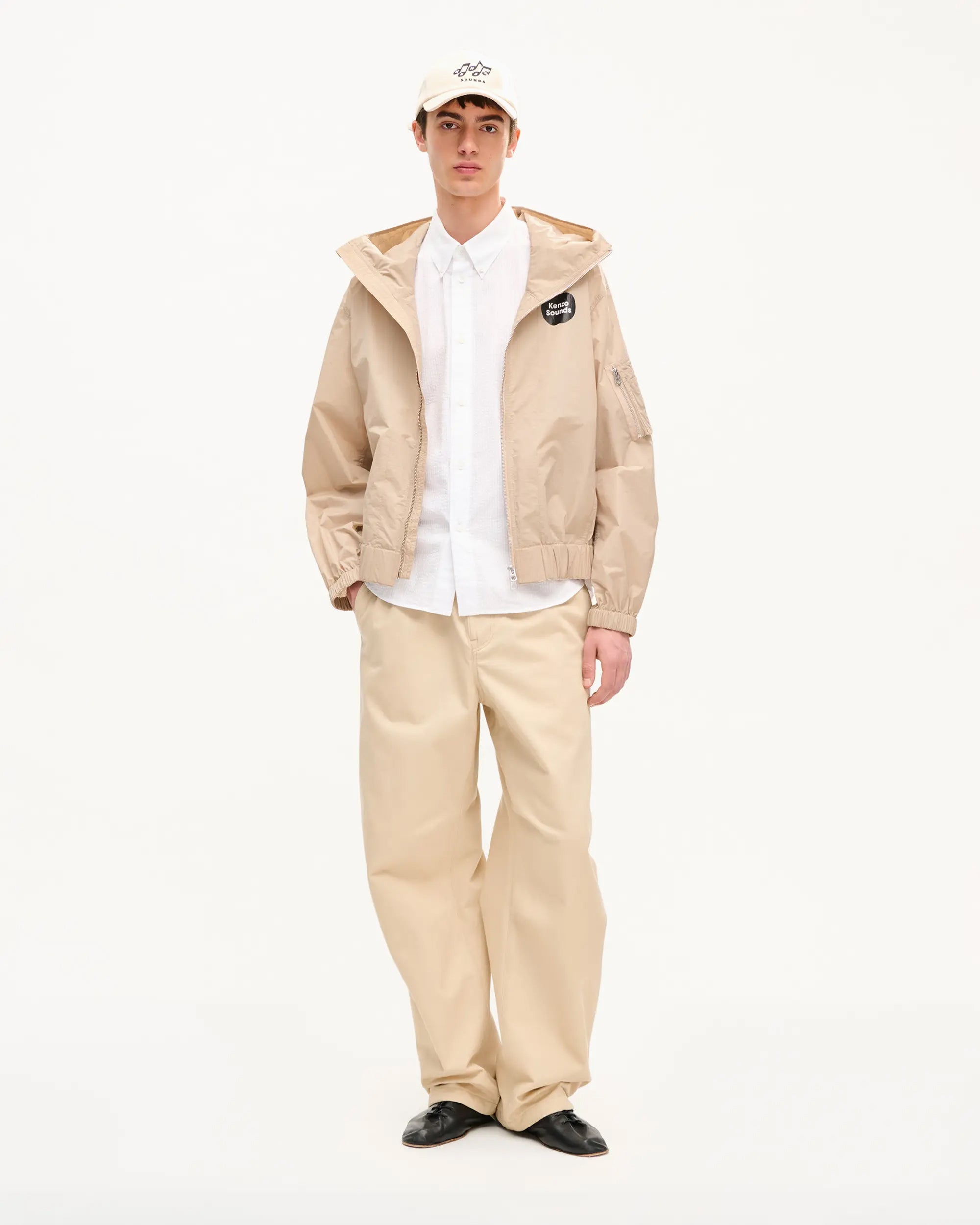 Jackets Coats Kenzo Sounds Logo Men's Windbreaker - FG65BL1209NU-11