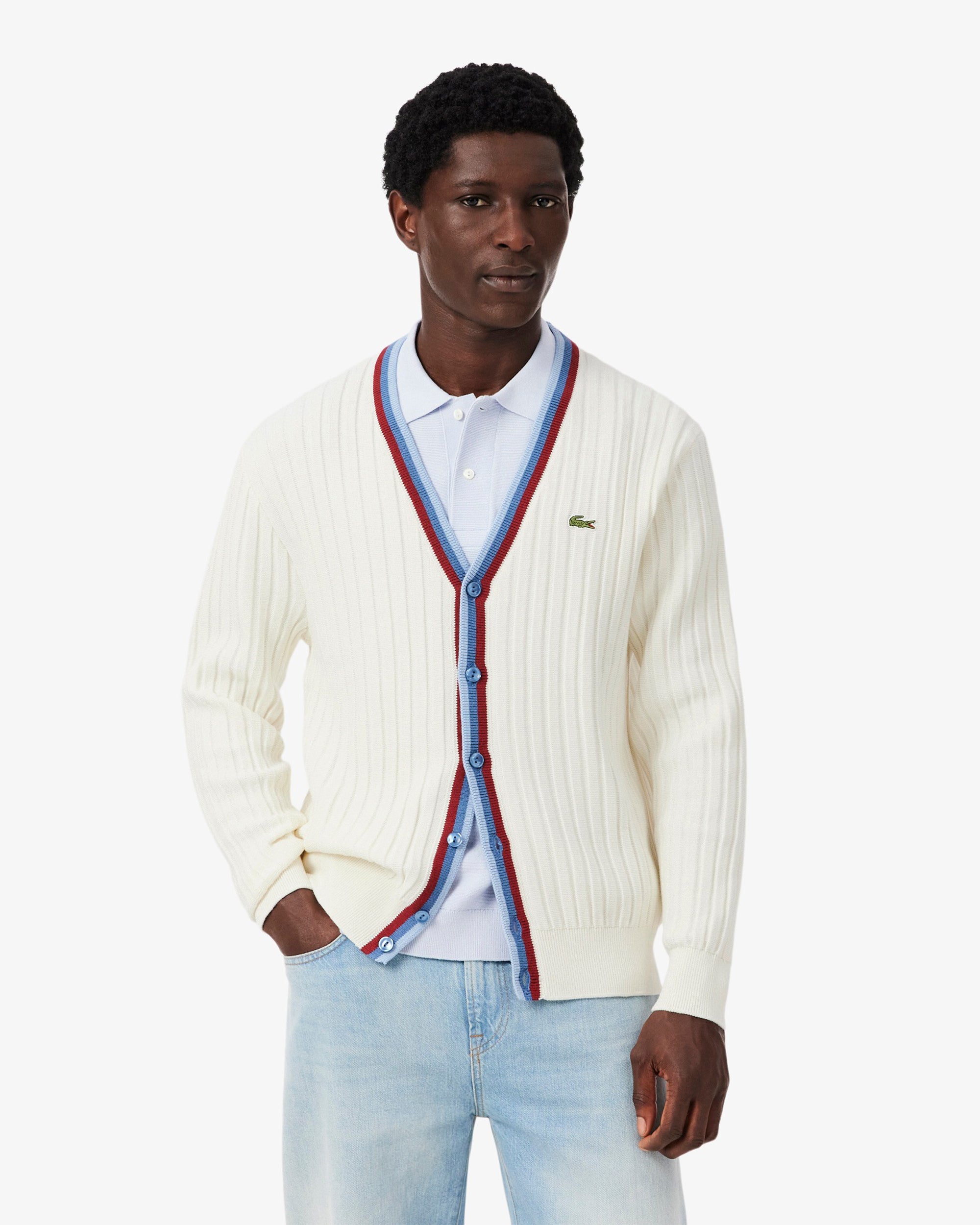 LACOSTE カーディガン EXCLUSIVE EDITION Lacoste Re-edition Logo Men's Cardigan