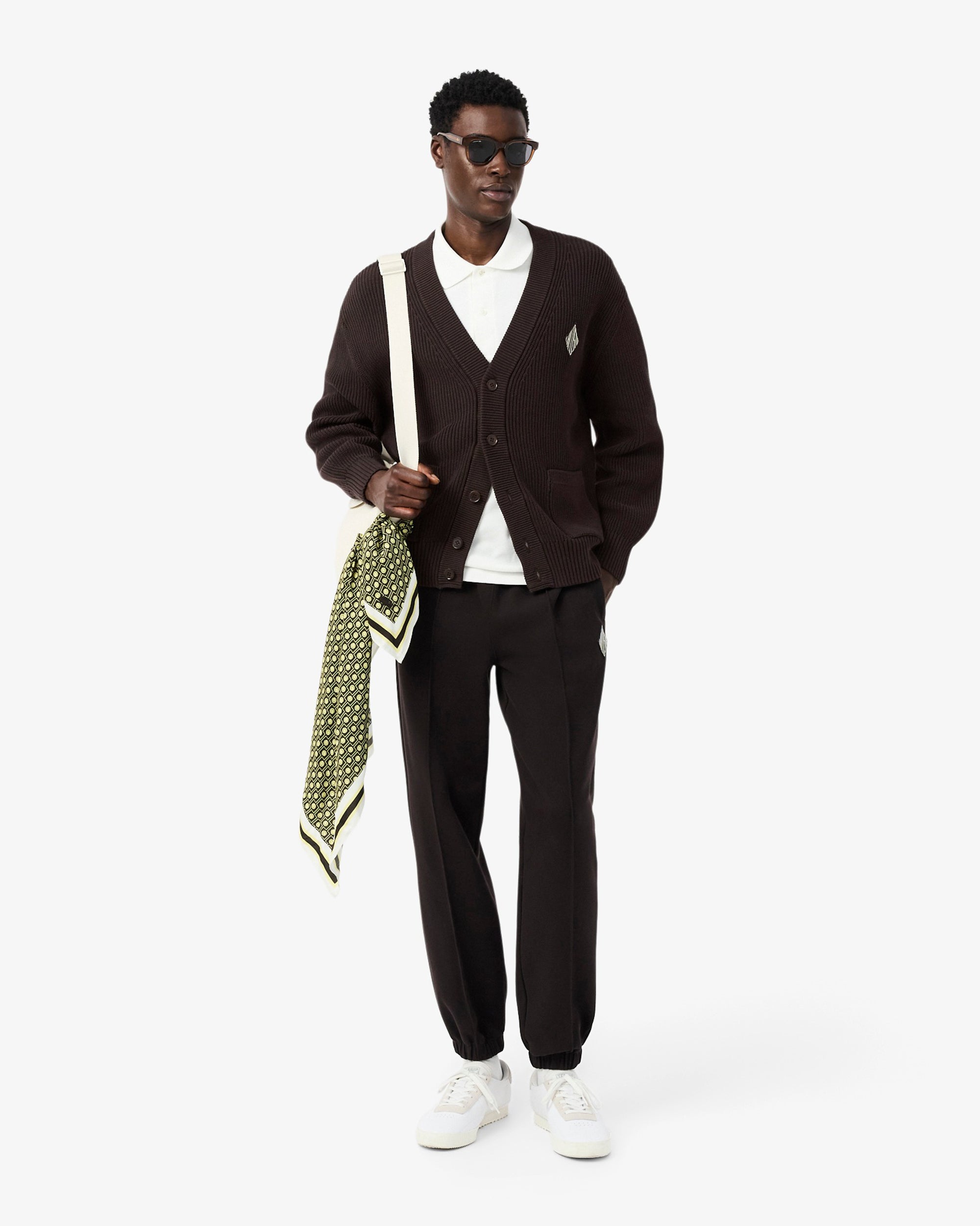 Lacoste Retro Logo Relaxed Men's Cardigan