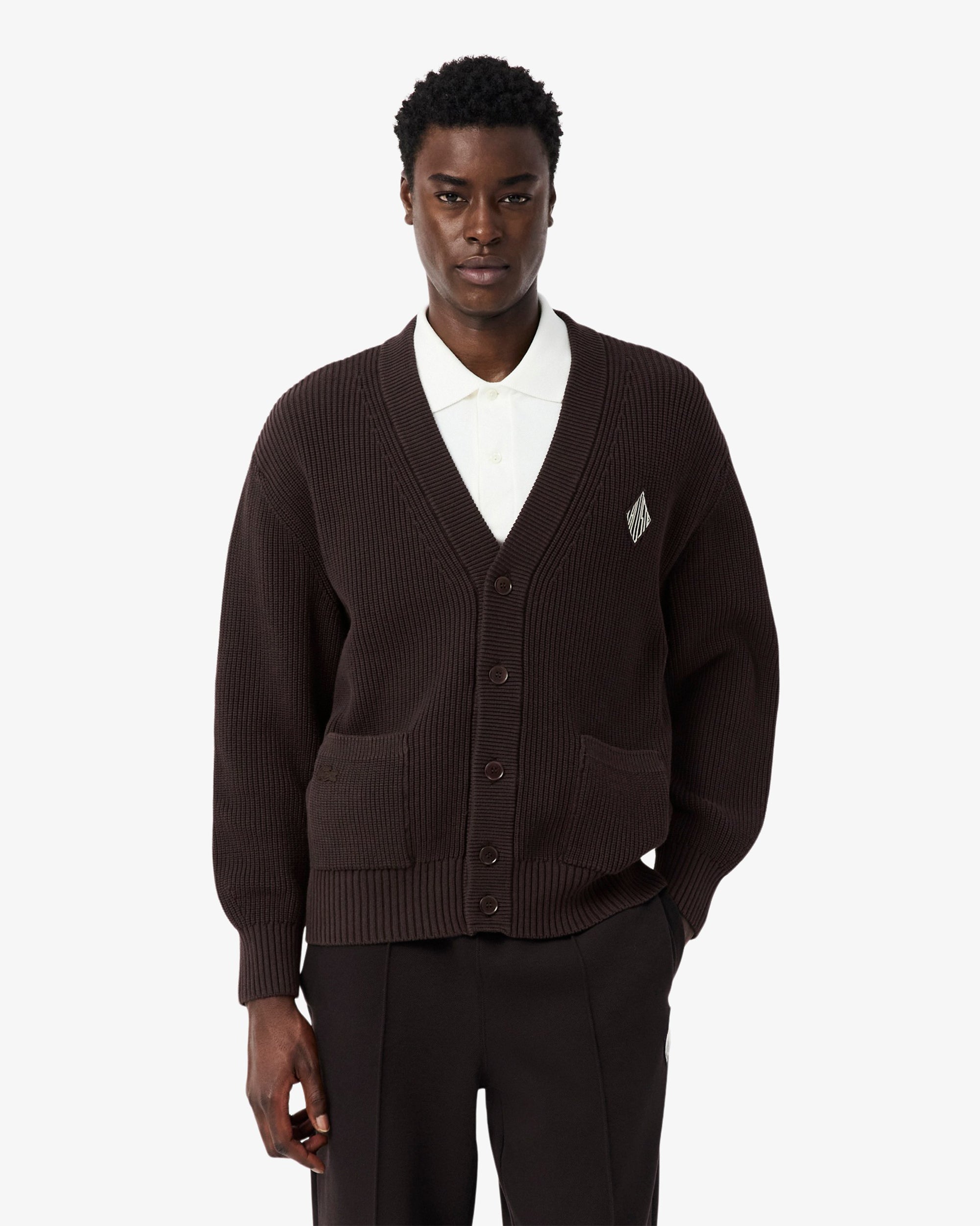 Lacoste Retro Logo Relaxed Men's Cardigan