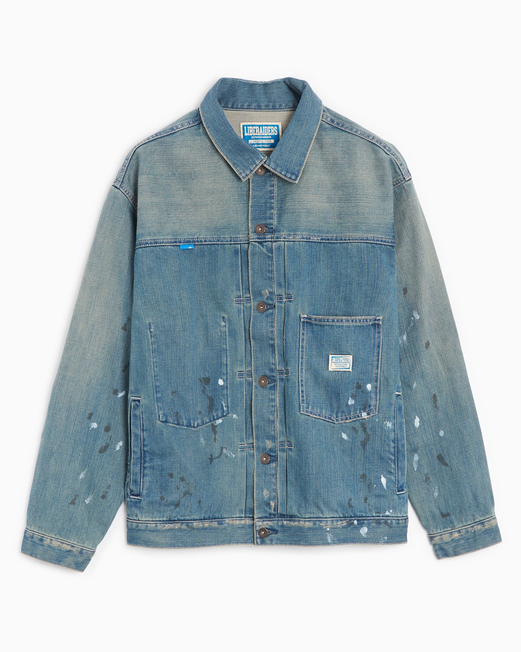 Liberaiders® Liberaiders® Bleached Men's Denim Jacket Men's Denim Jack