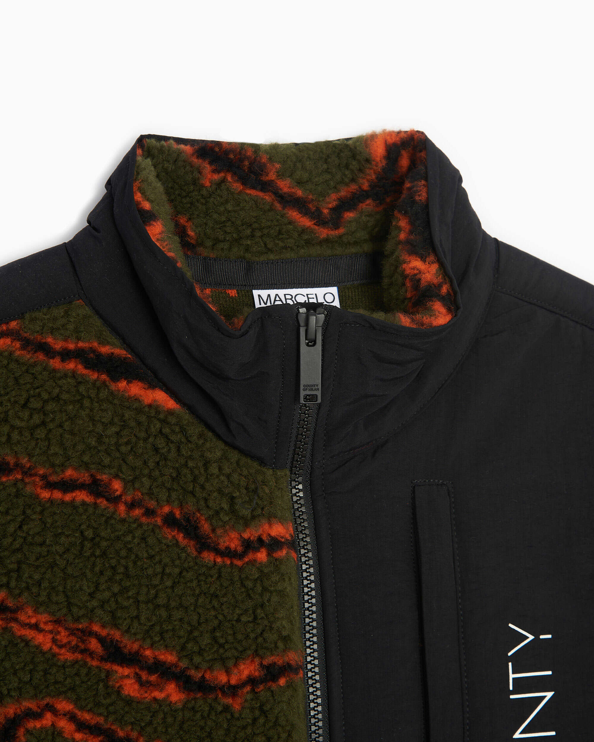 Marcelo Burlon All Over Camou Pile Zip Men's Vest Men's Vest