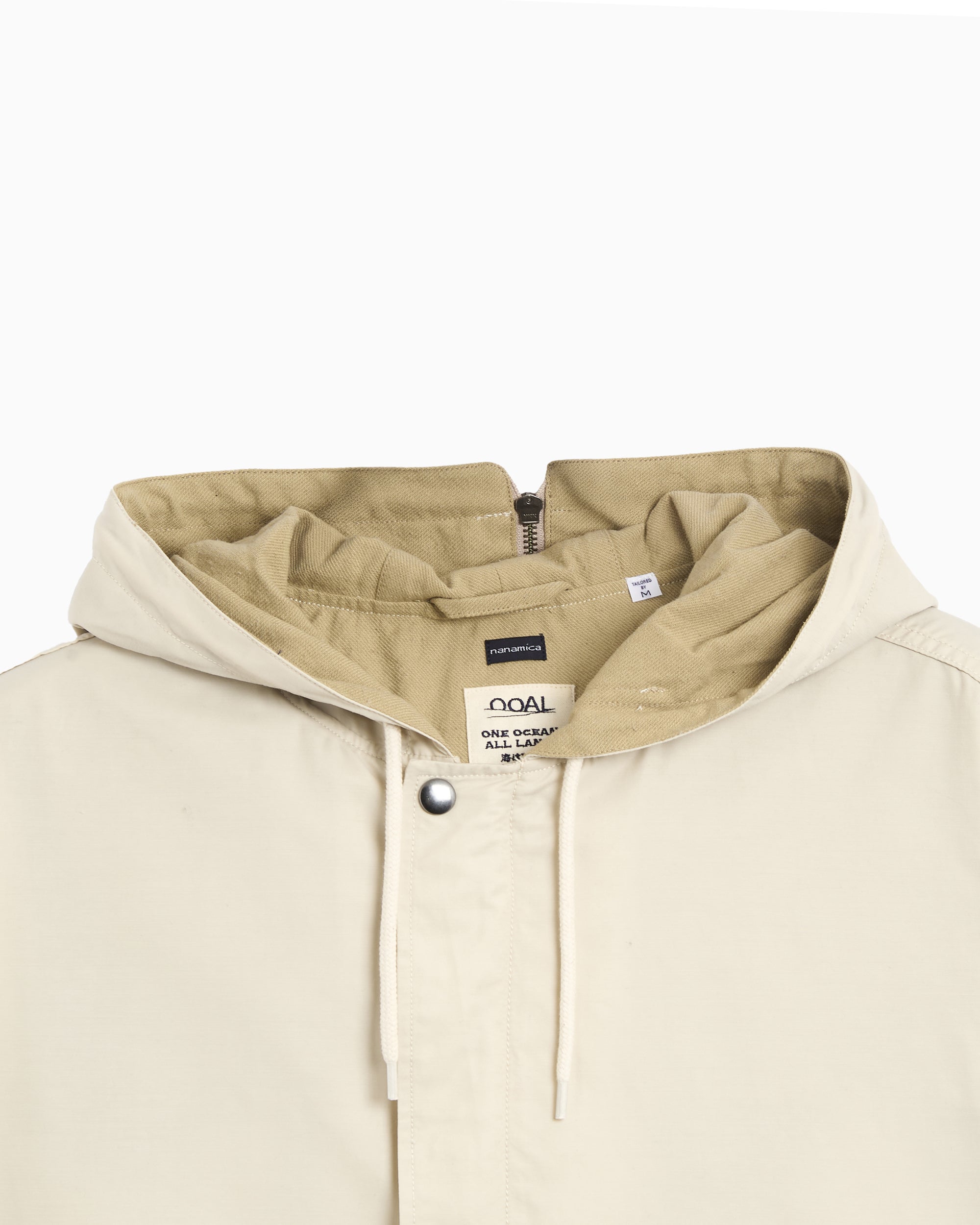 BRIEFING WIND & RAIN PULLOVER（BEIGE／M） nanamica Nylon Twill Oversize Men's Rain Jacket