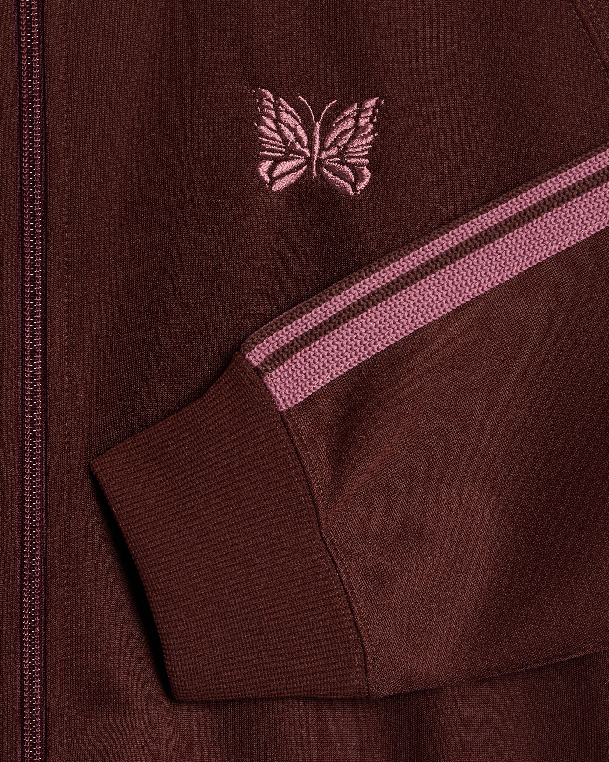 NEEDLES Track Jacket Poly L brown pink 茶 Needles - Track Jacket - Brown Poly Smooth | UP THERE