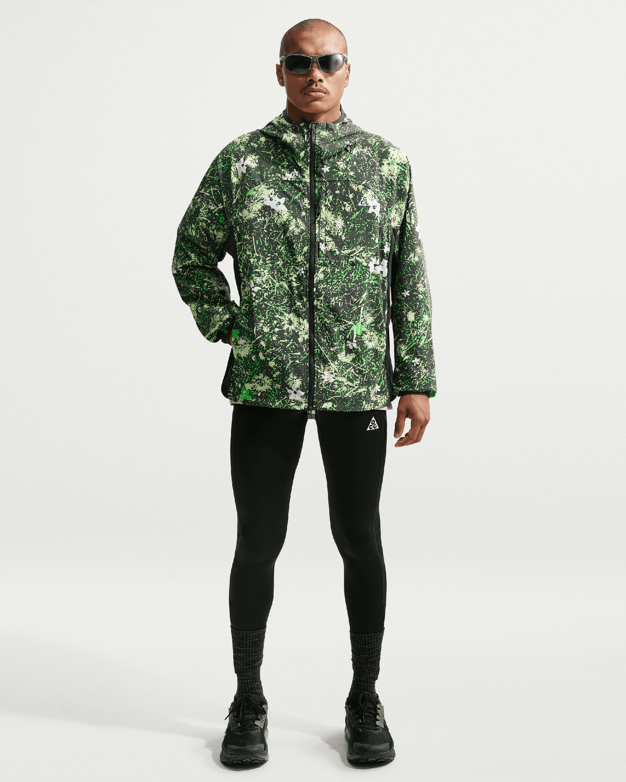 Nike ACG ダークグリーン チェック柄ジャケット Nike ACG 