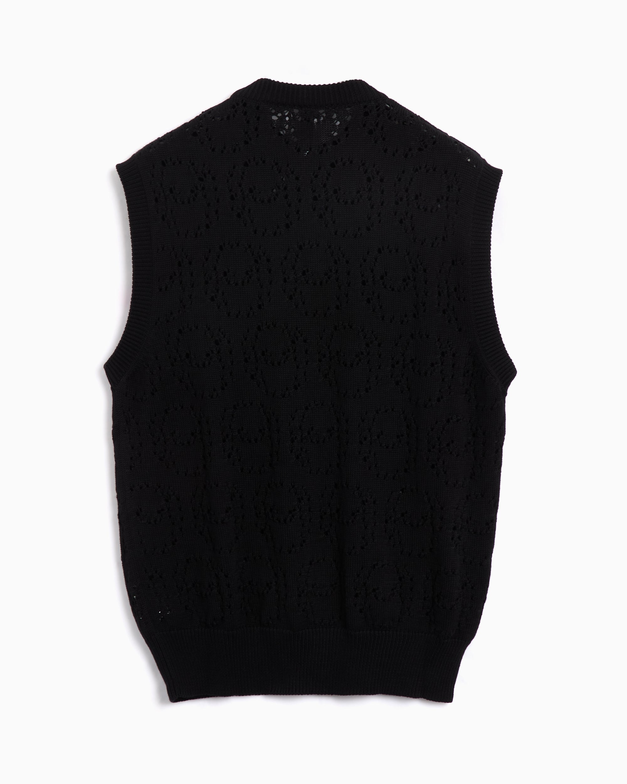 Jackets Coats No Problemo Alien-O Lace Men's Knitted Vest Men's Vest - NP4000703-BLK
