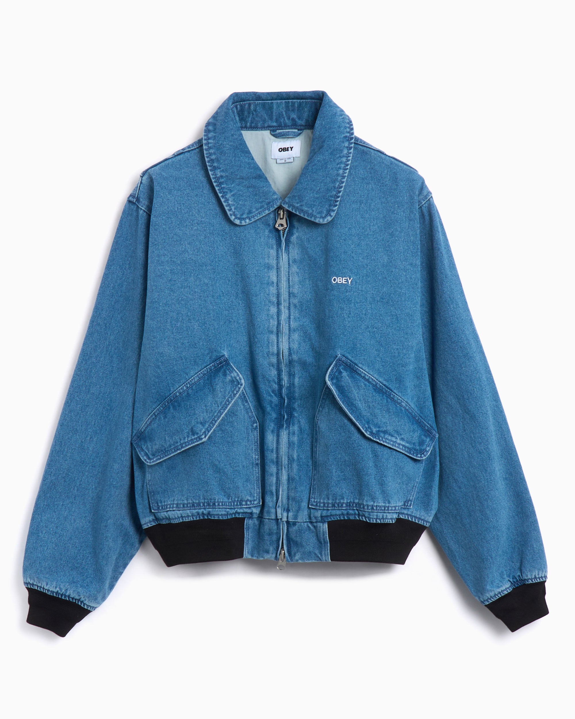 Jackets Coats OBEY Clothing Obey Men's Denim Jacket Relaxed Men's Denim Jacket - 121800587-LIN