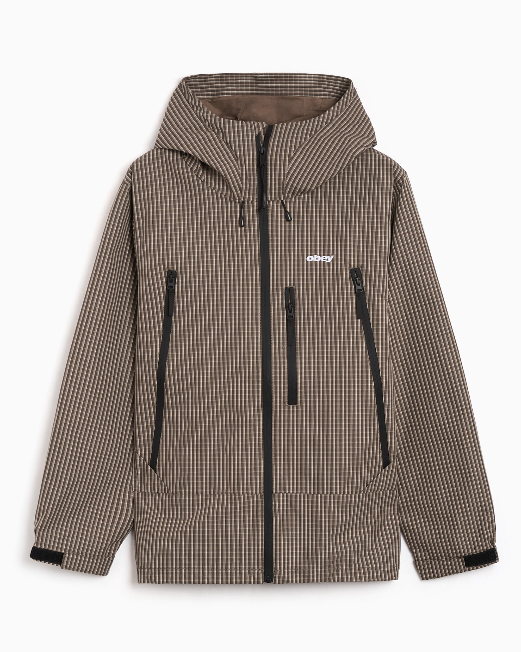 OBEY Clothing Obsidian Plaid Relaxed Men's Rain Jacket