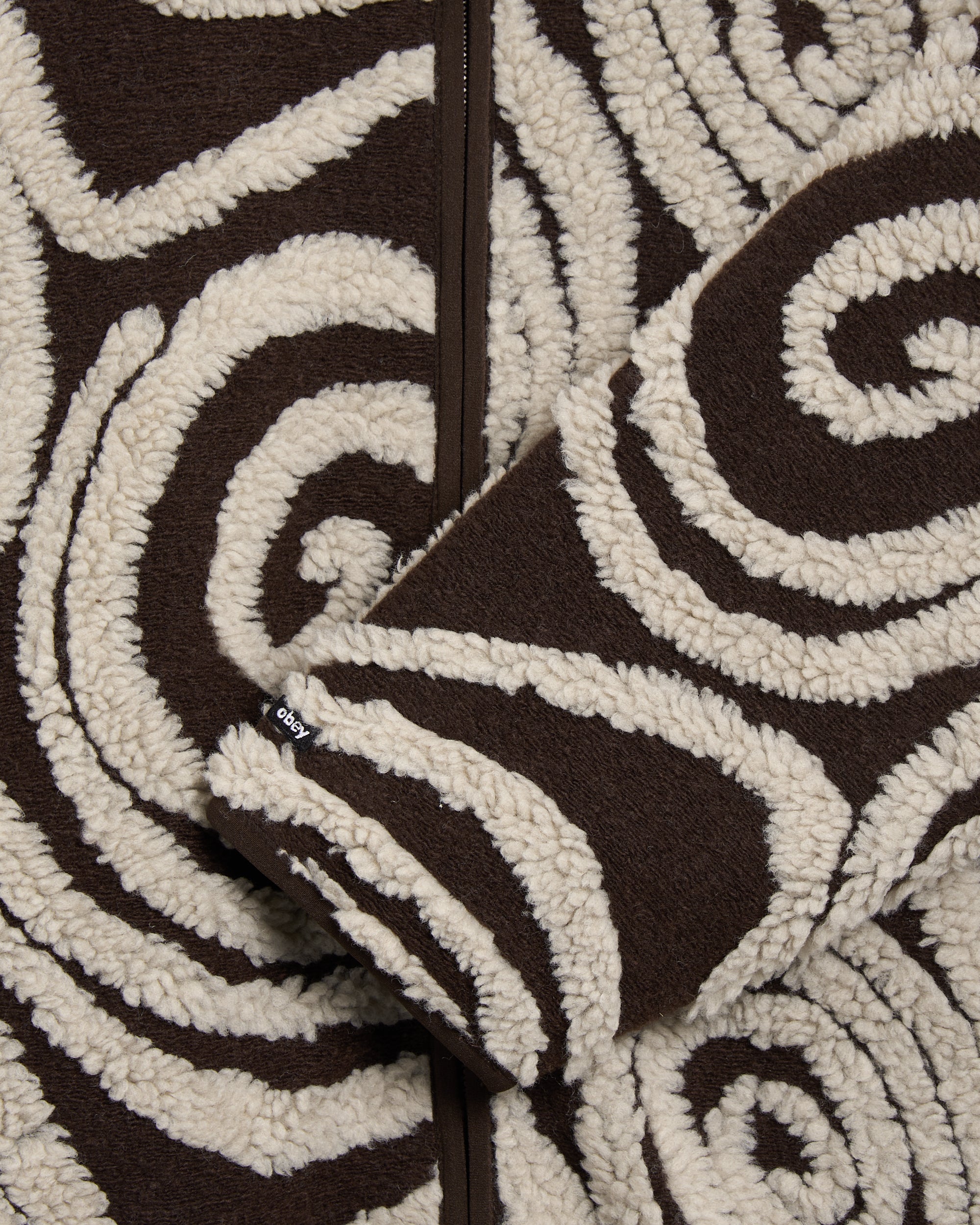 OBEY Clothing Swirls Jacquard Relaxed Women's Fleece Jacket