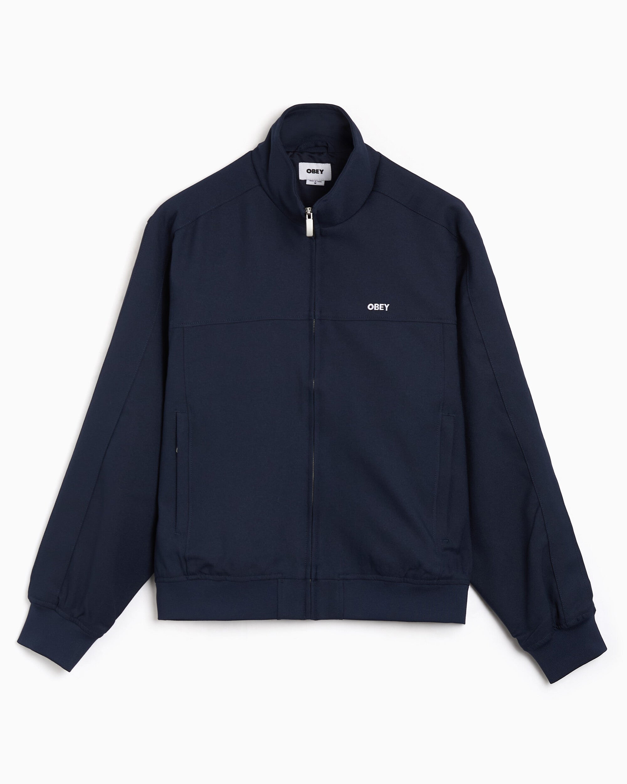 Jackets Coats OBEY Clothing Tailored Logo Relaxed Men's Track Jacket - 121800630-NVY
