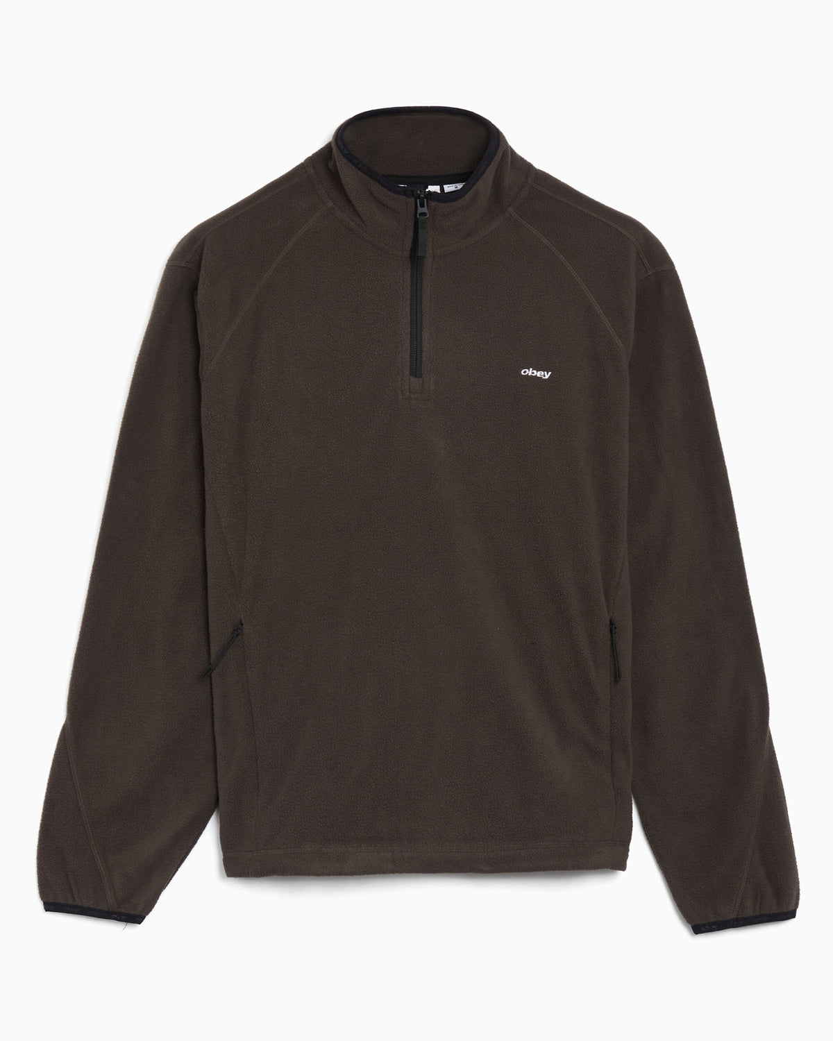 Jackets Coats OBEY Clothing Vetta Embroidered Relaxed Men's Fleece Jacket - 111620099-ADS