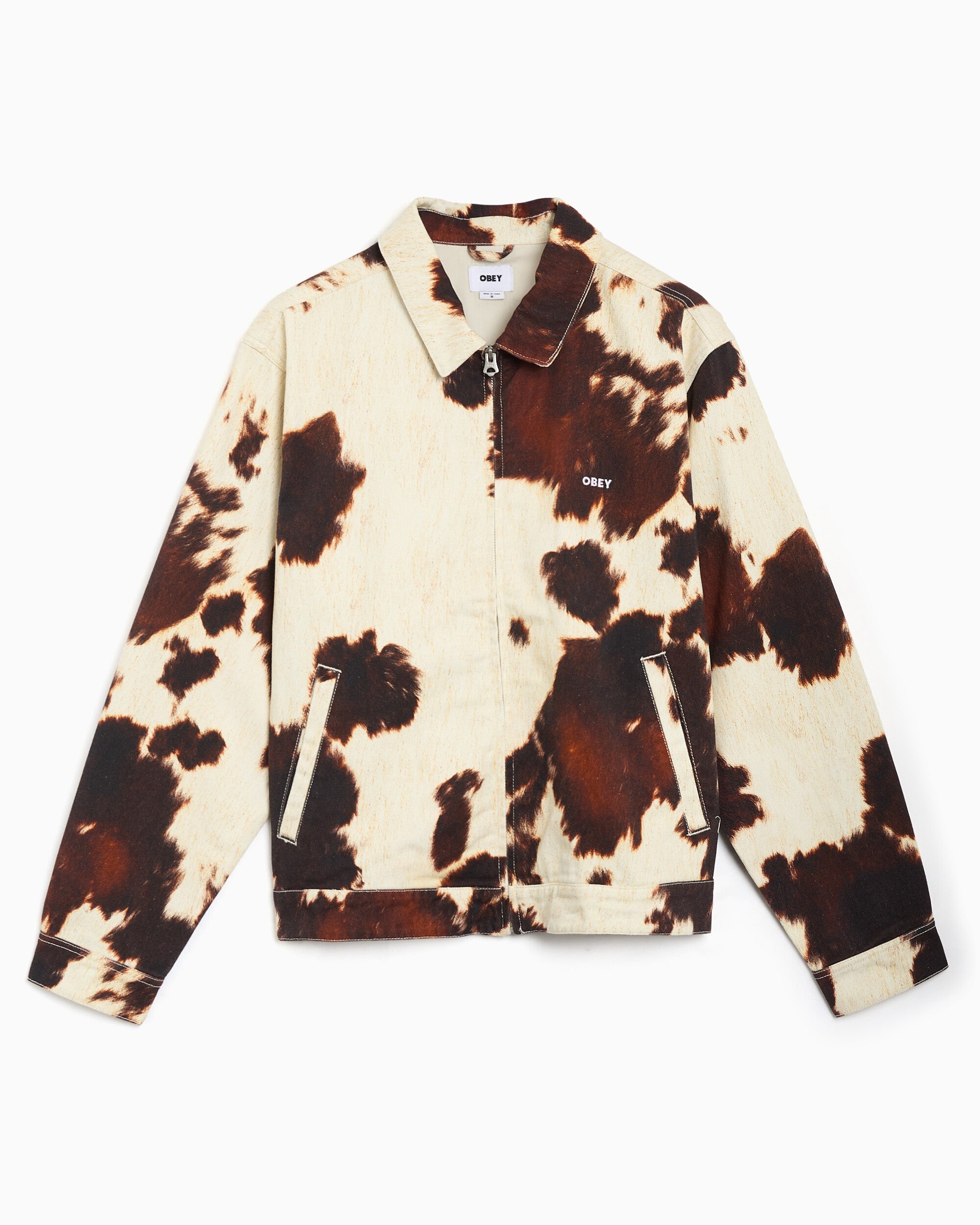 Jackets Coats OBEY Clothing Workshop "Cow" Men's Light Jacket - 121800627-COW