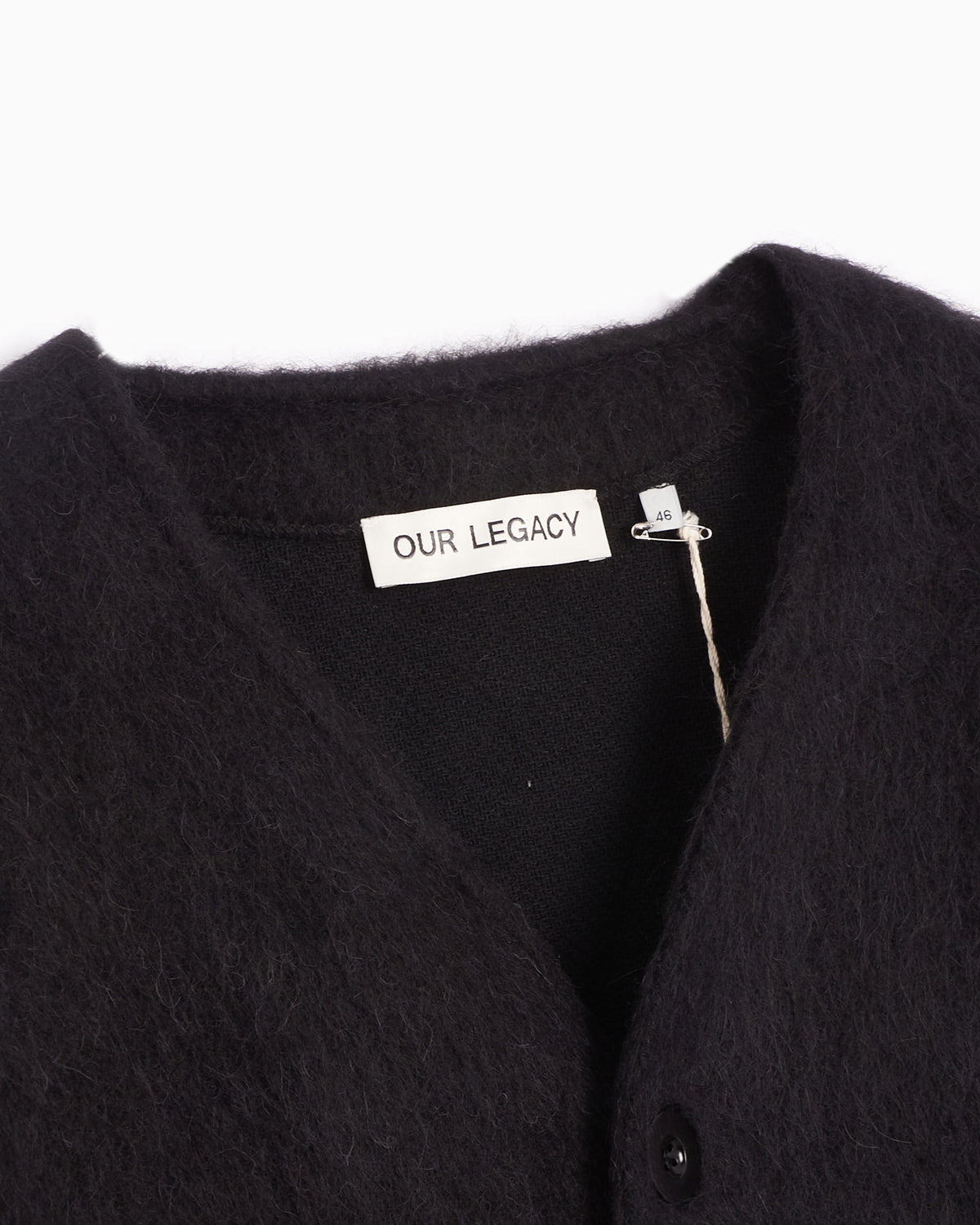 アワーレガシー OUR LEGACY CARDIGAN BLACK MOHAIRモヘヤカーディガン 