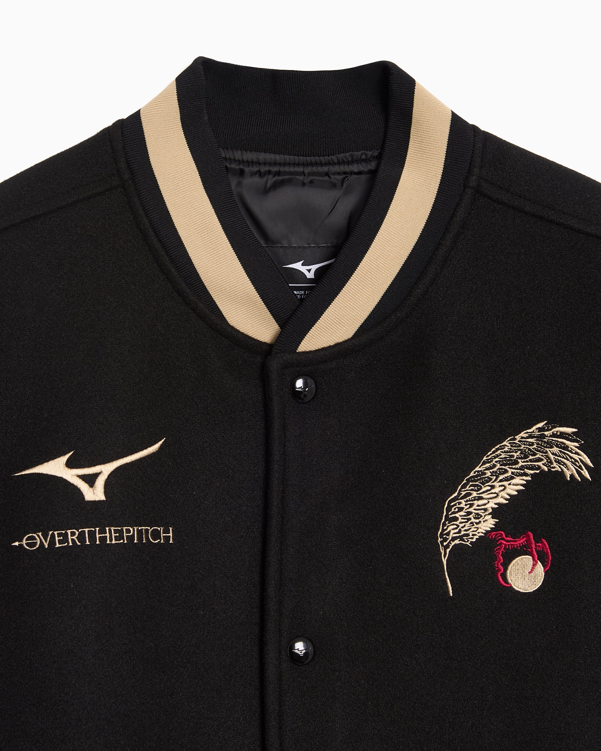 OVER THE PITCH x Mizuno Varsity Logo Men's Varsity Jacket