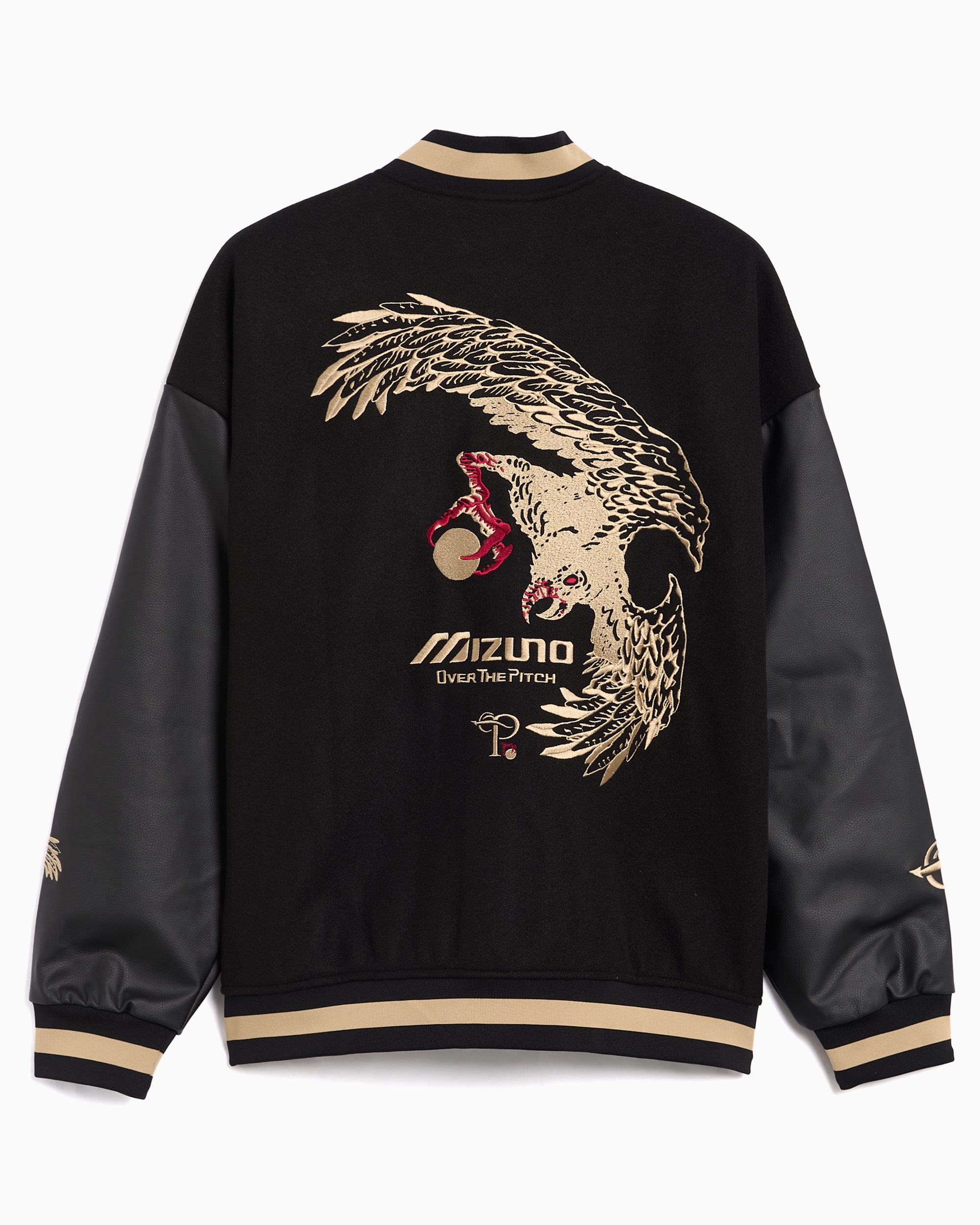 OVER THE PITCH x Mizuno Varsity Logo Men's Varsity Jacket