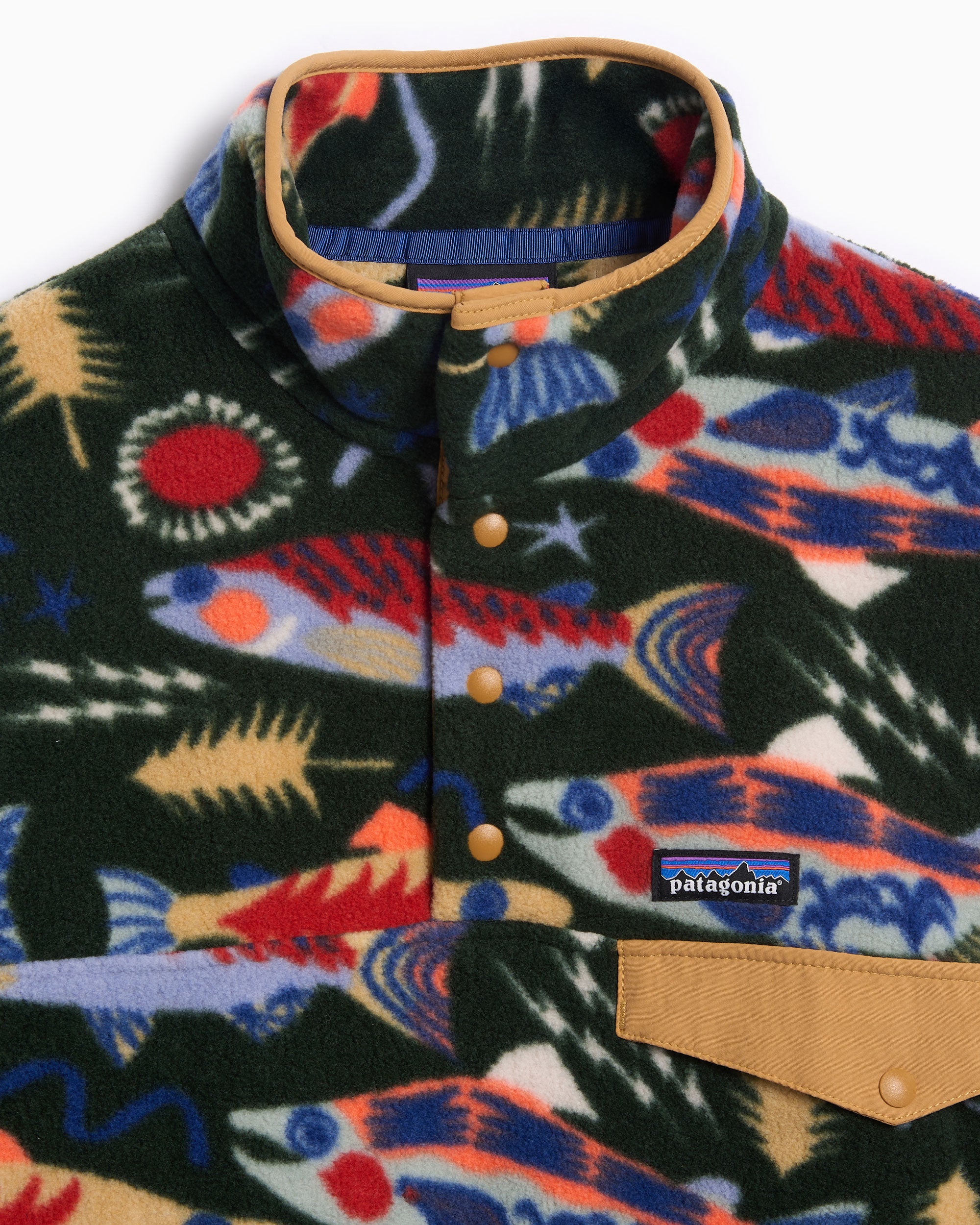 Forro polar con gráfico Patagonia para hombre