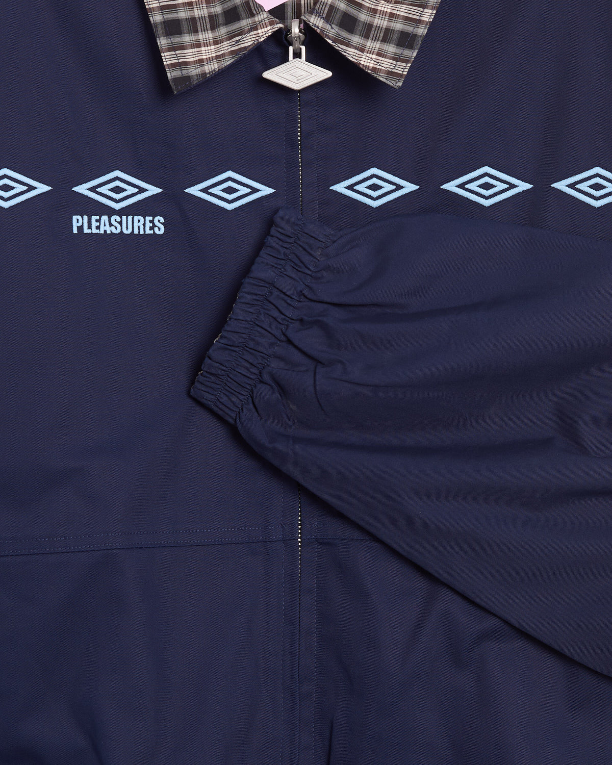 Jackets Coats Pleasures x Umbro Diamonds Plaid Reversible Men's Light Jacket - P26U003-NAVY