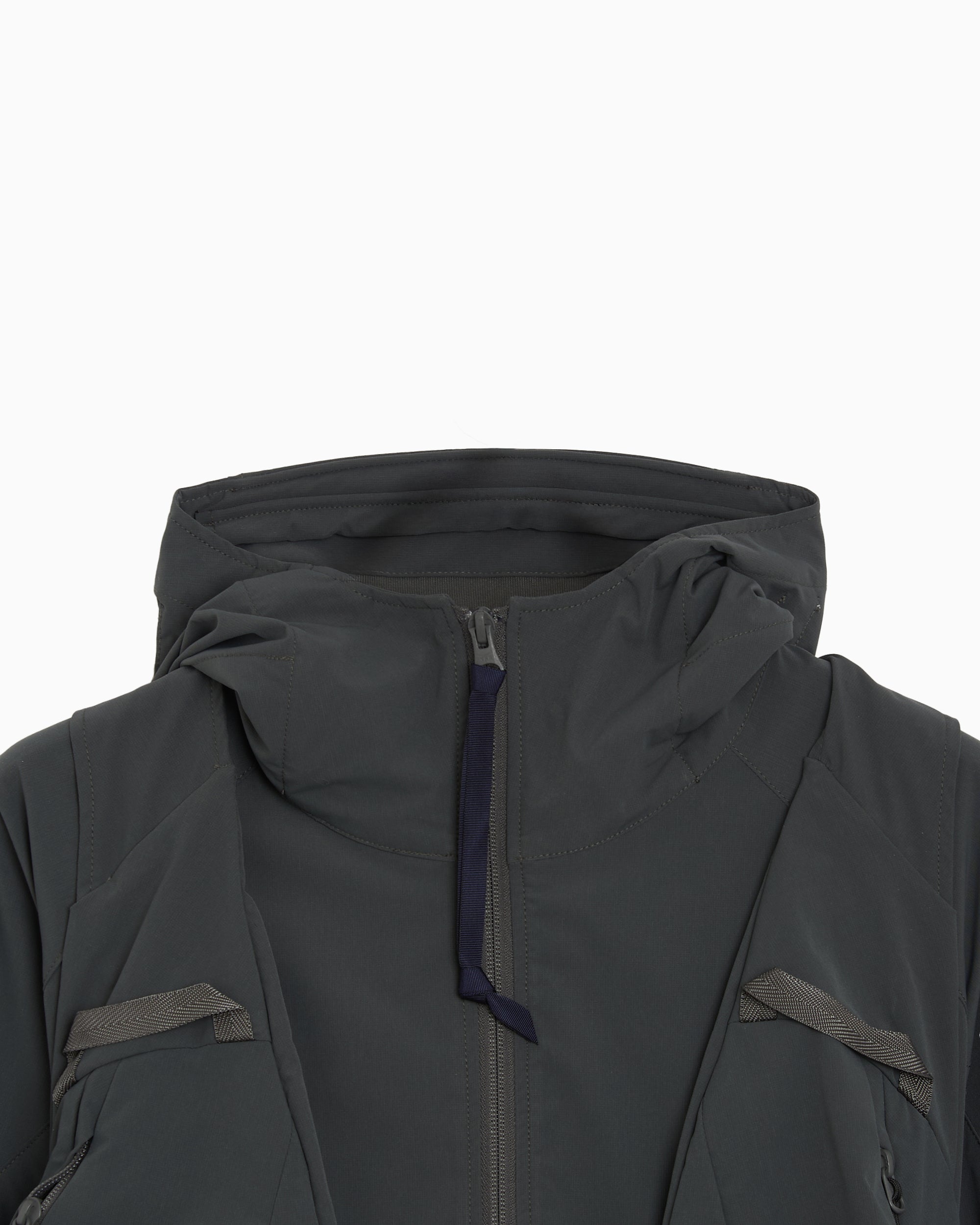 Jackets Coats Poliquant x Sealson The SR1/Drop14 Experimental Reconstructed 2-in-1 Relaxed Men's Windbreaker - 2601016-GREY