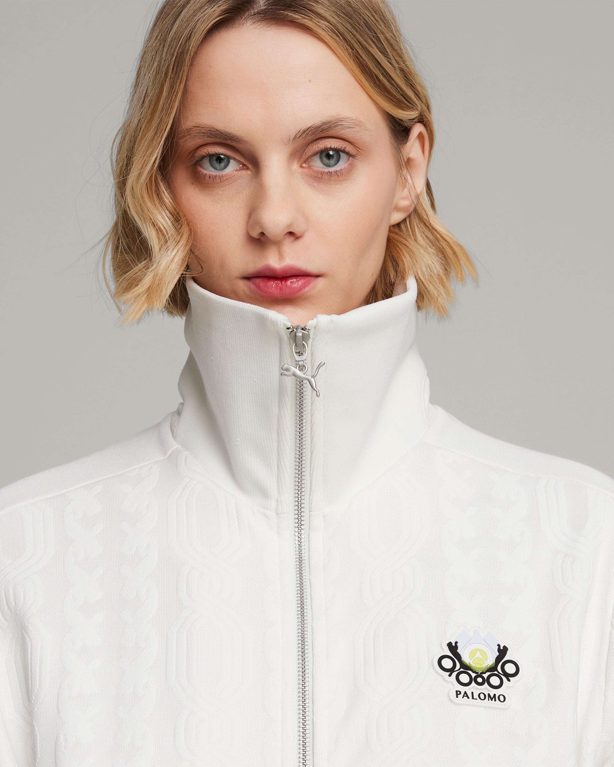 ま*ん様 PUMA ホワイトレザージャケット Puma x PALOMO T7 Unisex Track Jacket