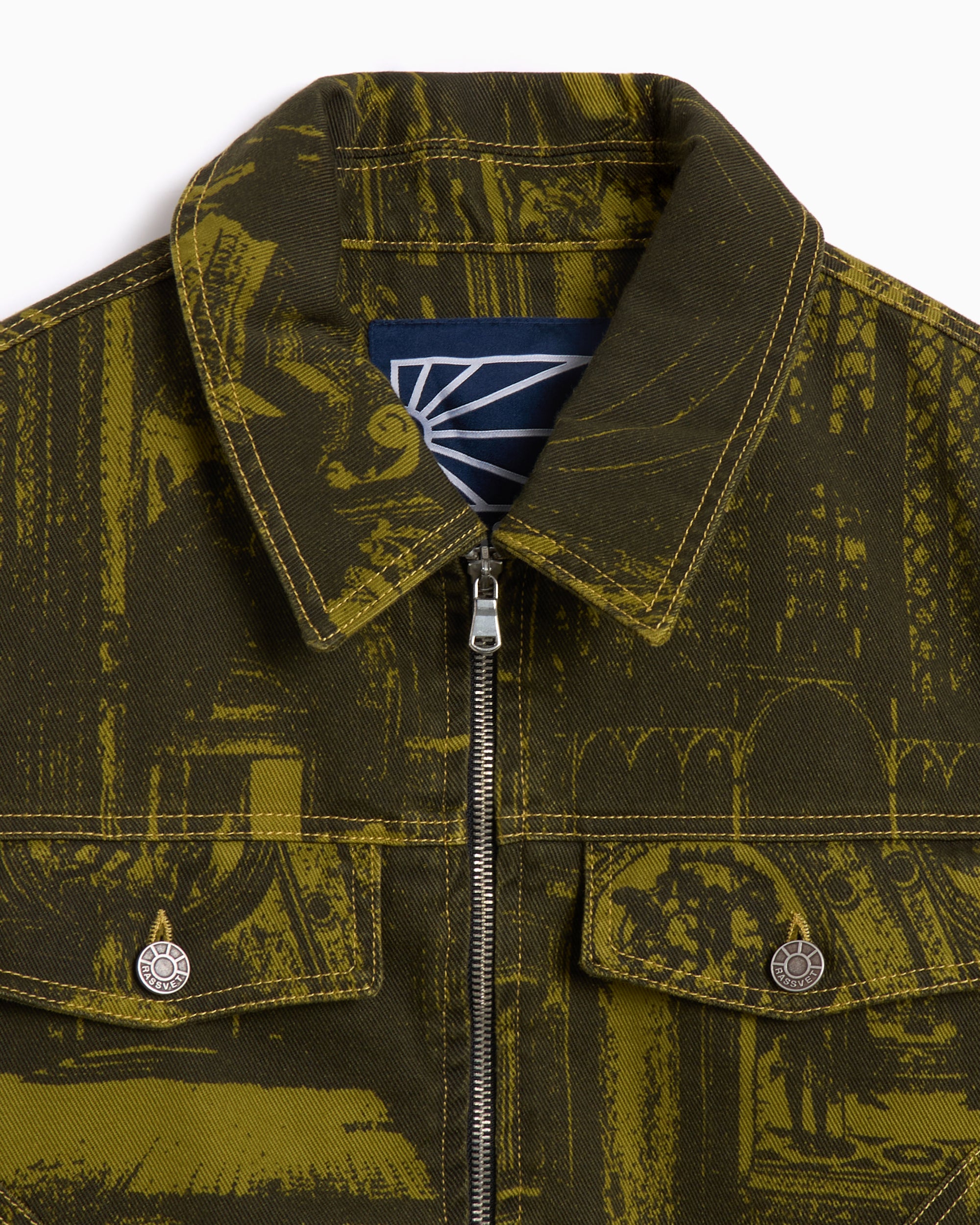 Rassvet Printed Castle Men's Denim Jacket​ Men's Denim Jacket