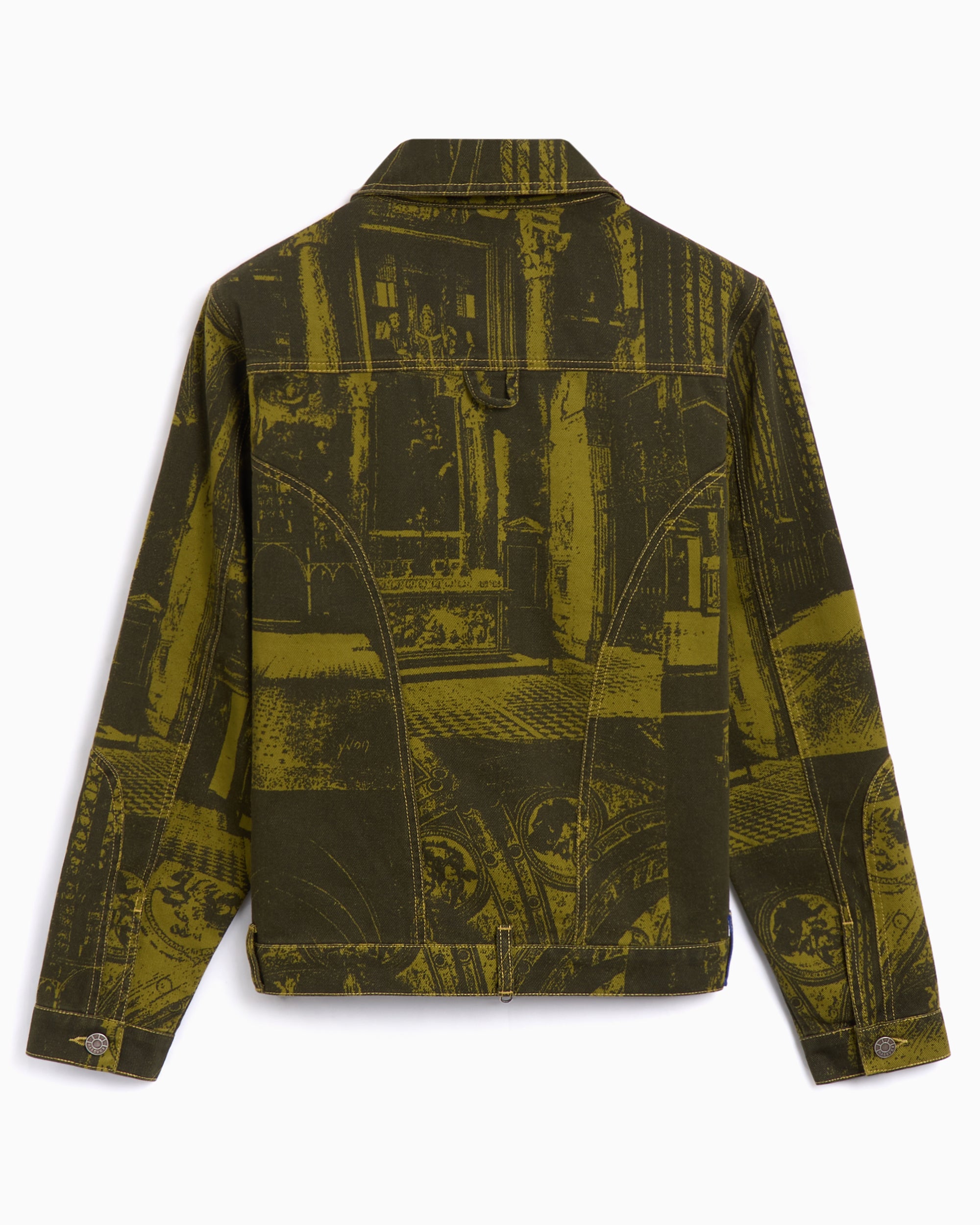 Jackets Coats Rassvet Printed Castle Men's Denim Jacket​ Men's Denim Jacket - PACC16J011-1