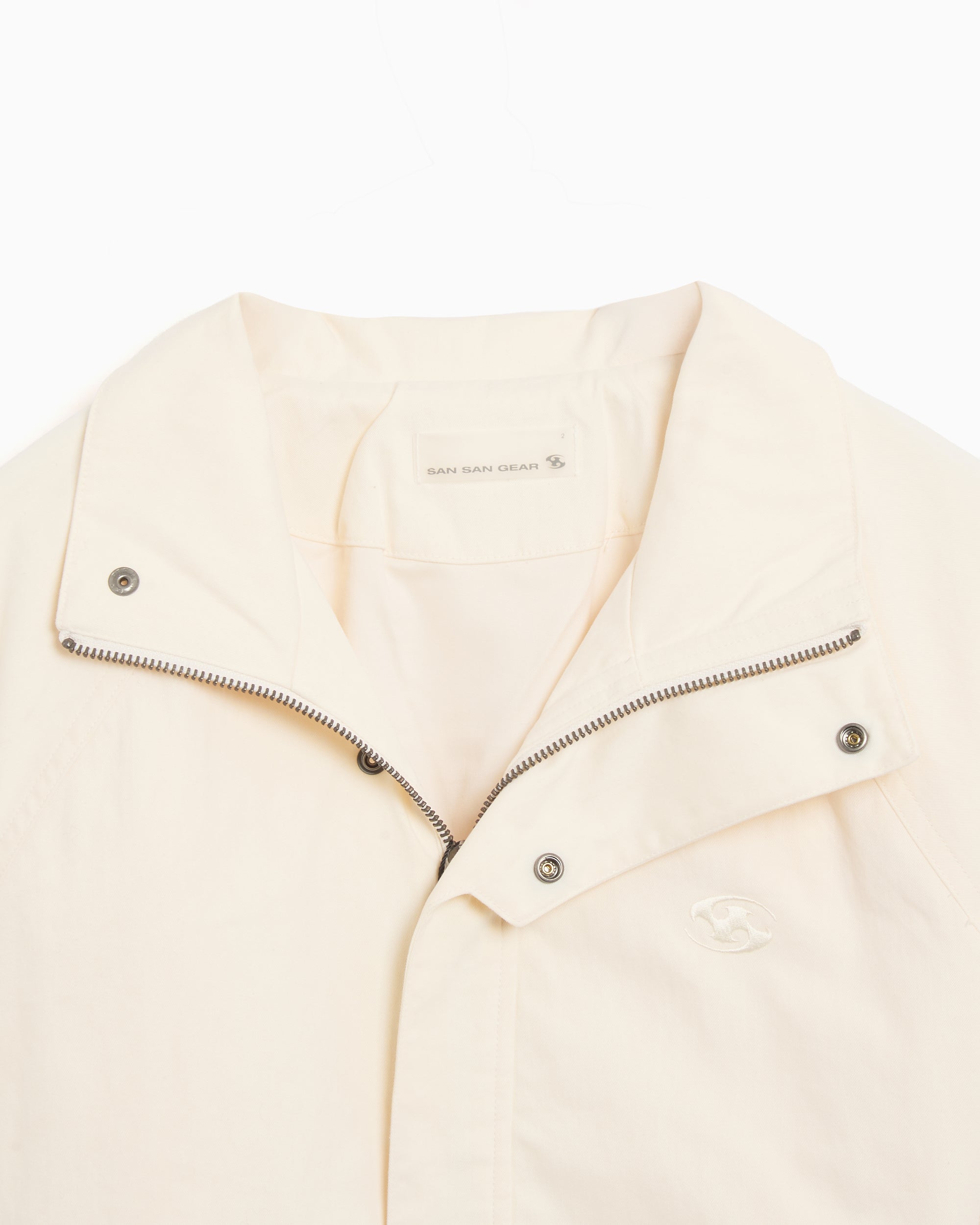 LGB アイボリー ジッパージャケット S Chaqueta ligera SAN SAN GEAR Affine Curve para hombre