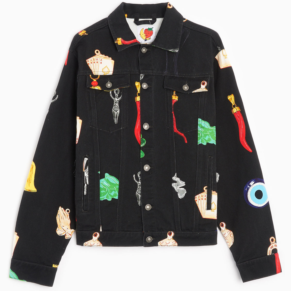 Sky High Farm Workwear Charm Unisex Print Woven Denim Jacket Unisex De