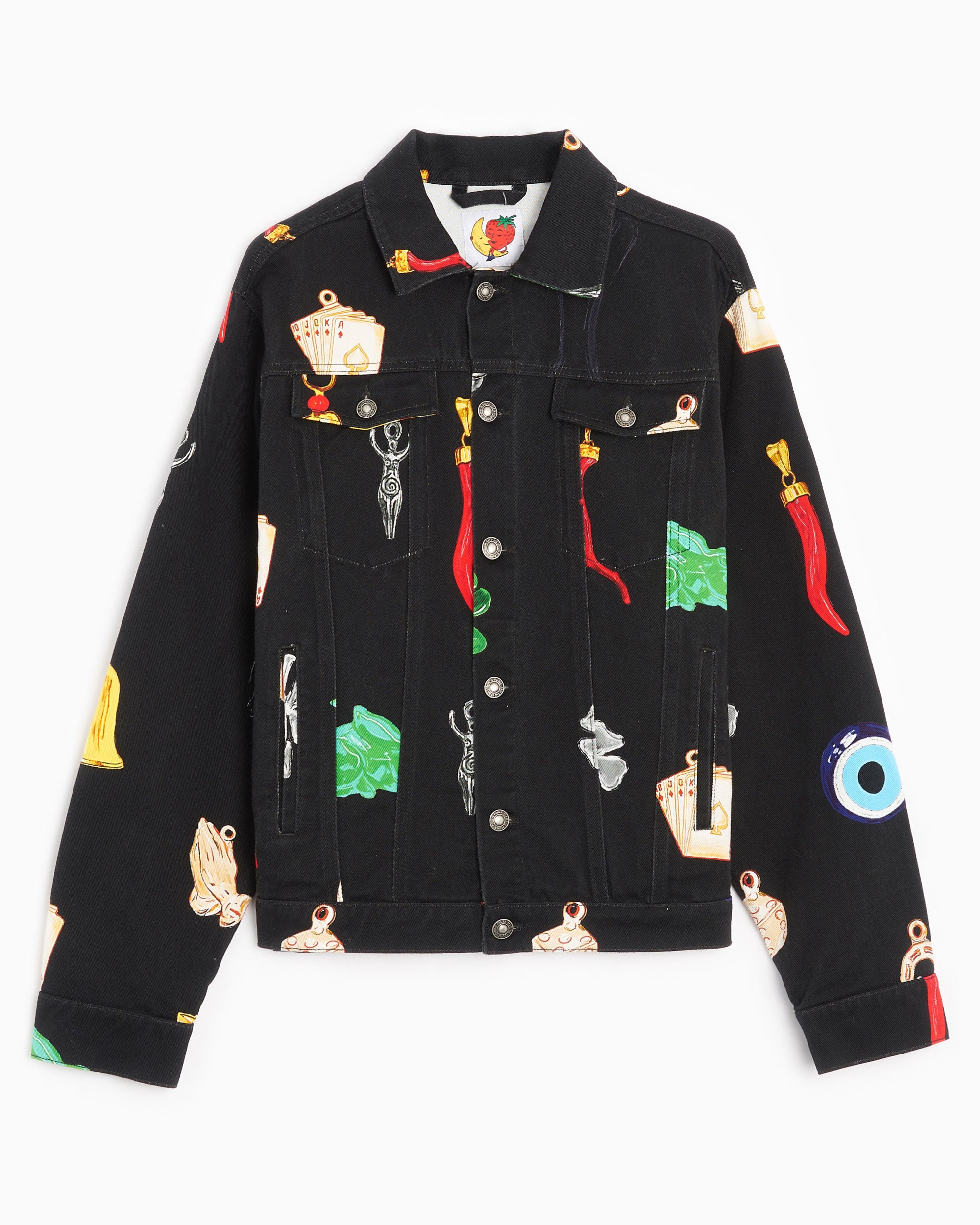 Jackets Coats Sky High Farm Workwear Charm Unisex Print Woven Denim Jacket Unisex Denim Jacket - SHF04J005-1