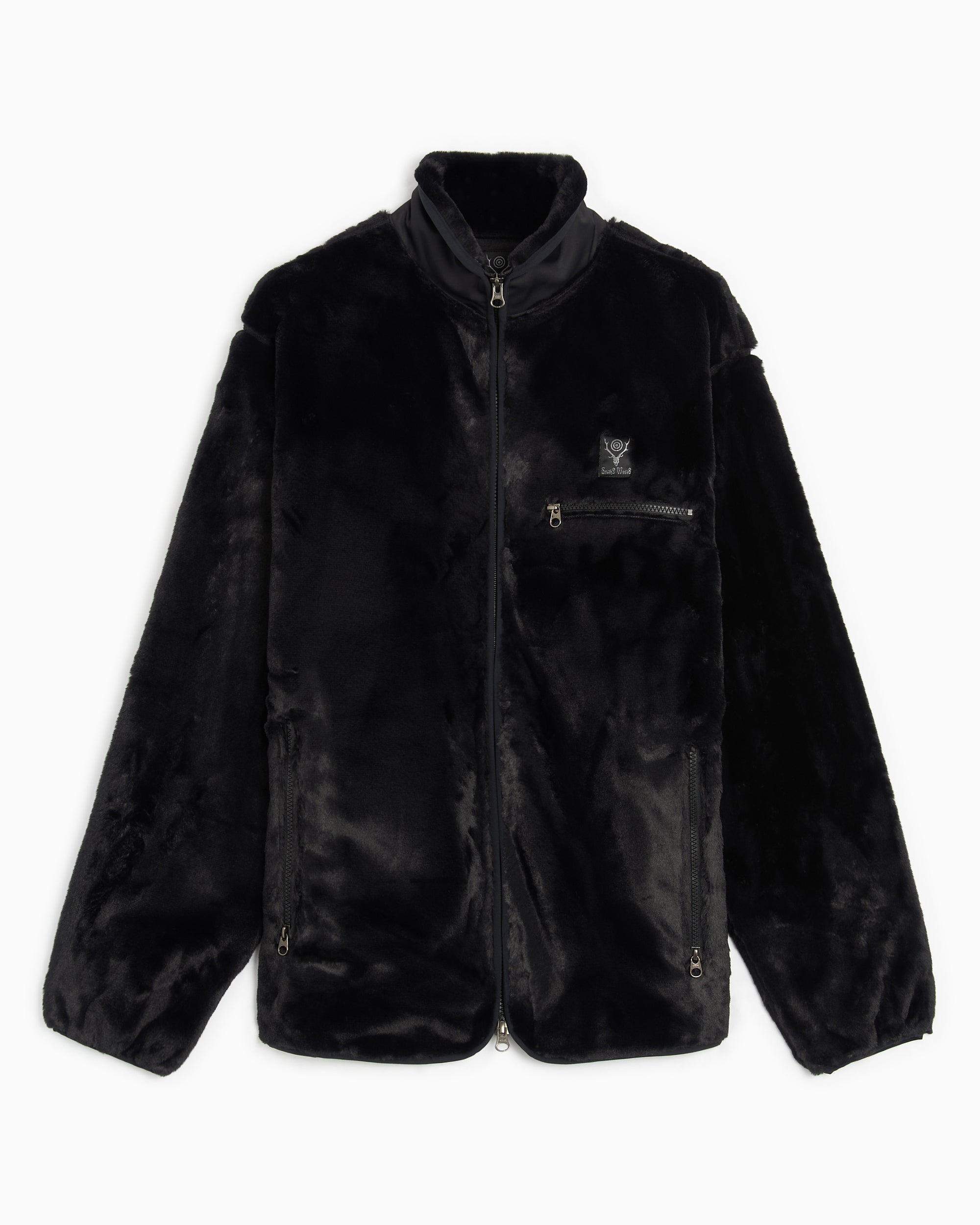 South2 West8 Piping Men's Micro Fur Jacket Men's Jacket