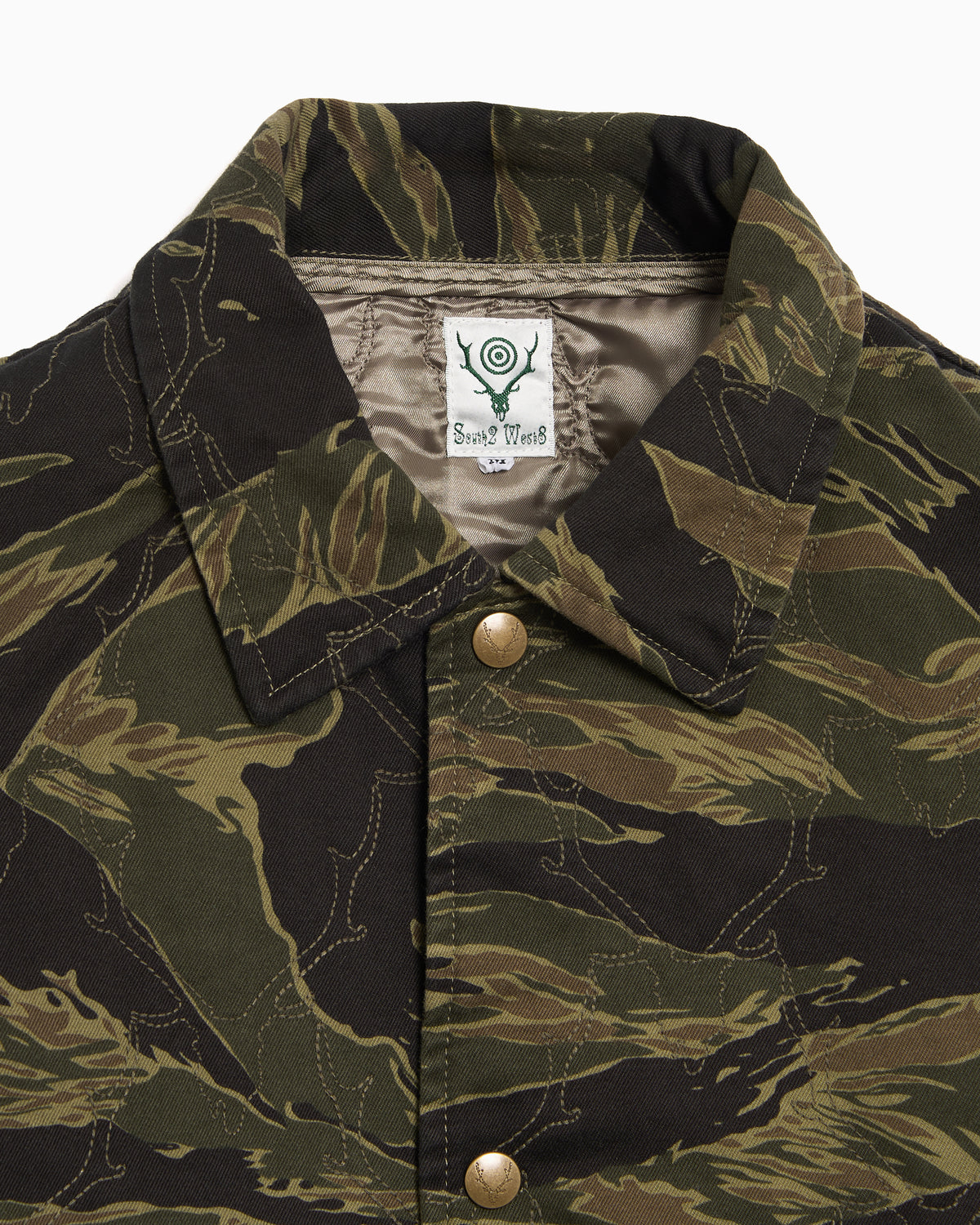 South2 West8 Skull Quilting Camo Print Relaxed Men