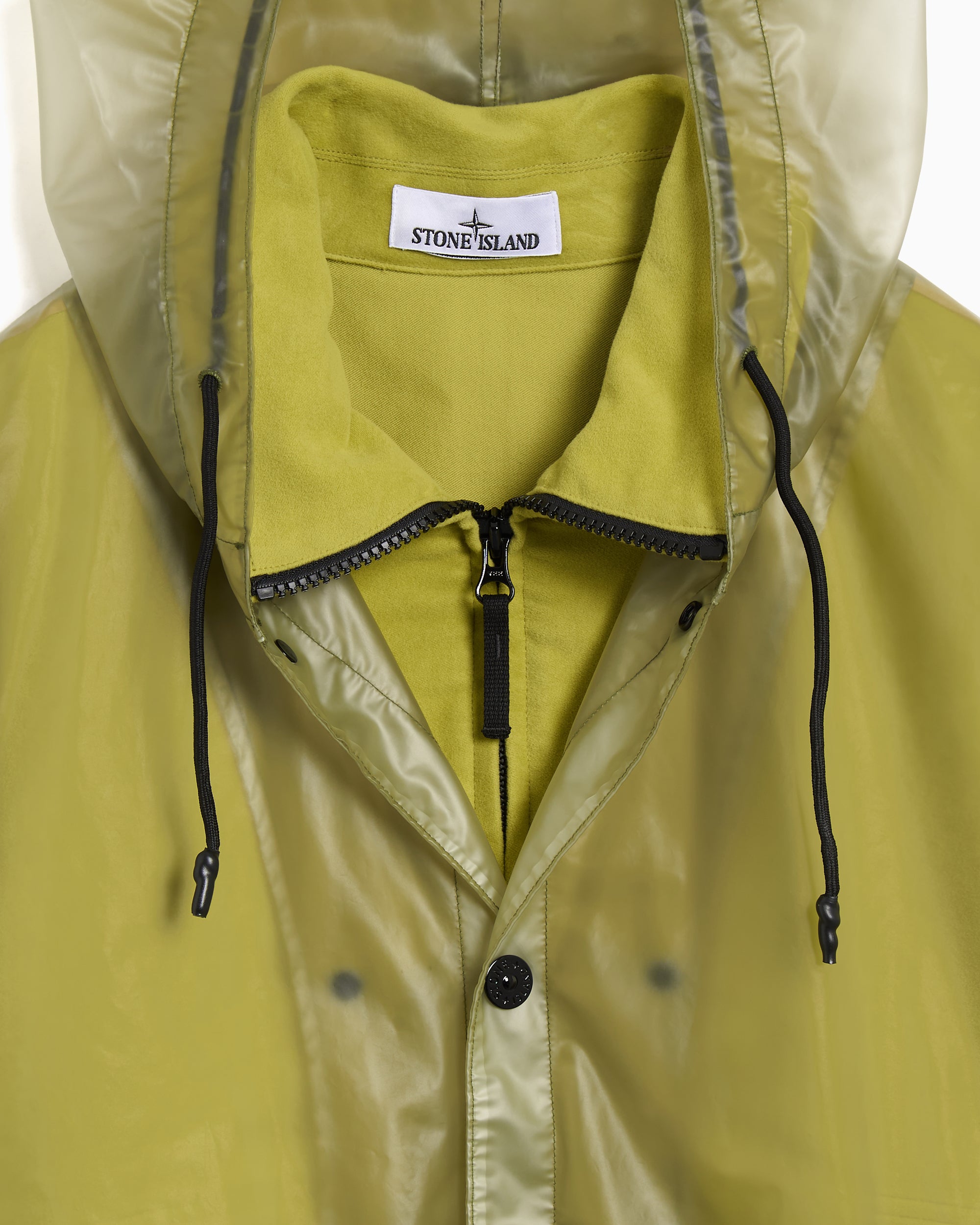 Stone Island Translucent Cover Detachable Relaxed Men's Rain Jacket